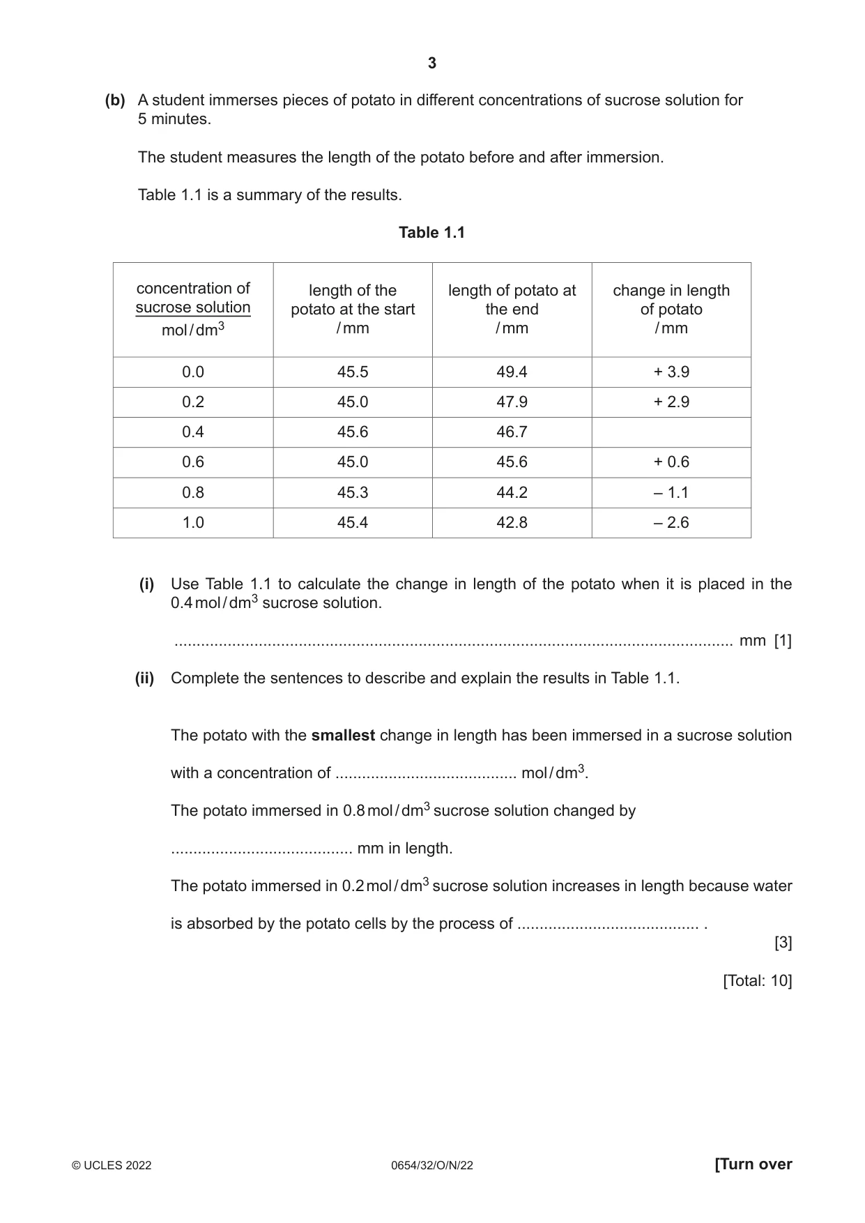 Cambridge IGCSE Sciences - Co-ordinated (Double) 0654 2022 Oct/Nov Paper 3 · Variant 2 question paper, page 3 of 28