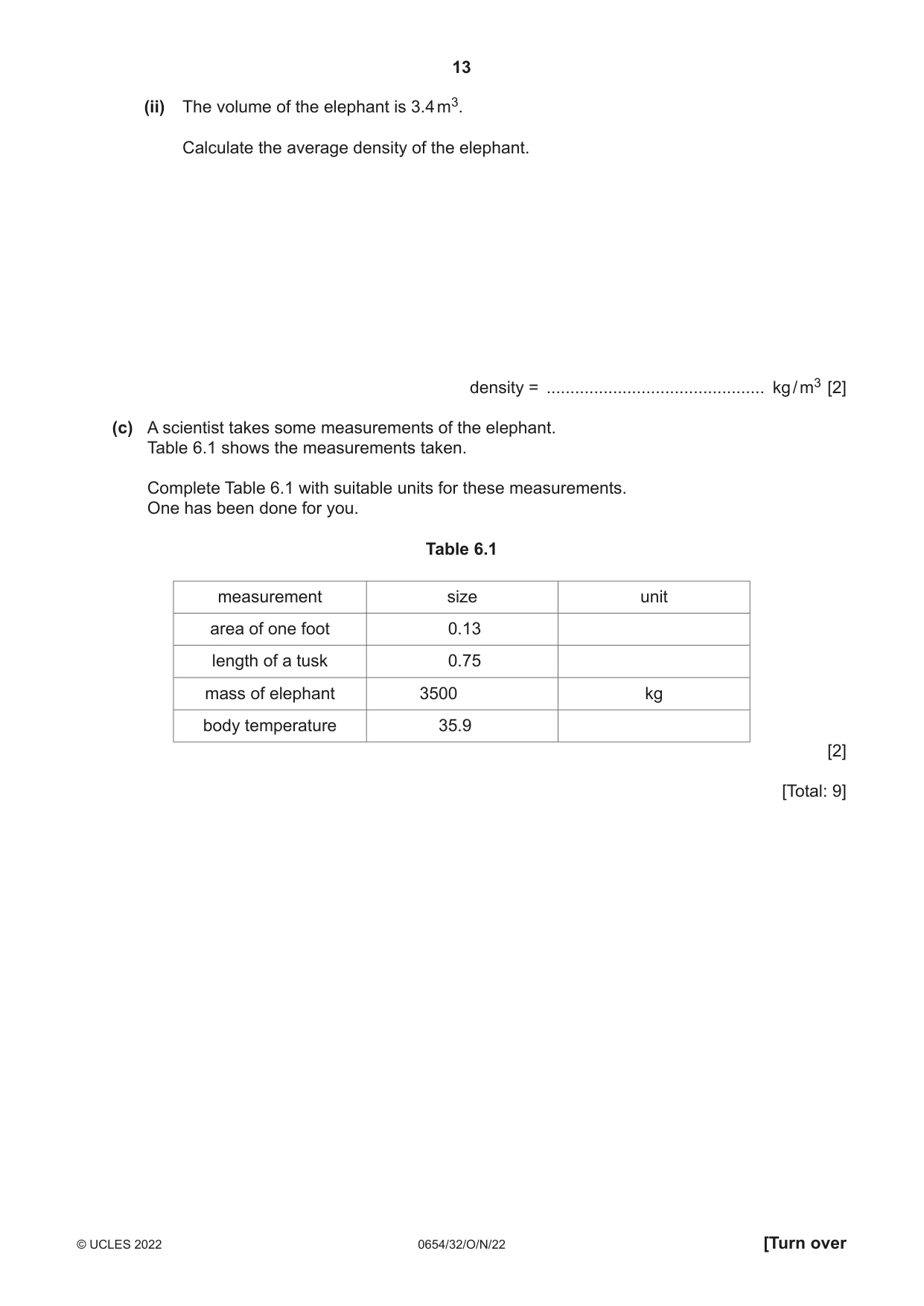 Cambridge IGCSE Sciences - Co-ordinated (Double) 0654 2022 Oct/Nov Paper 3 · Variant 2 question paper, page 13 of 28