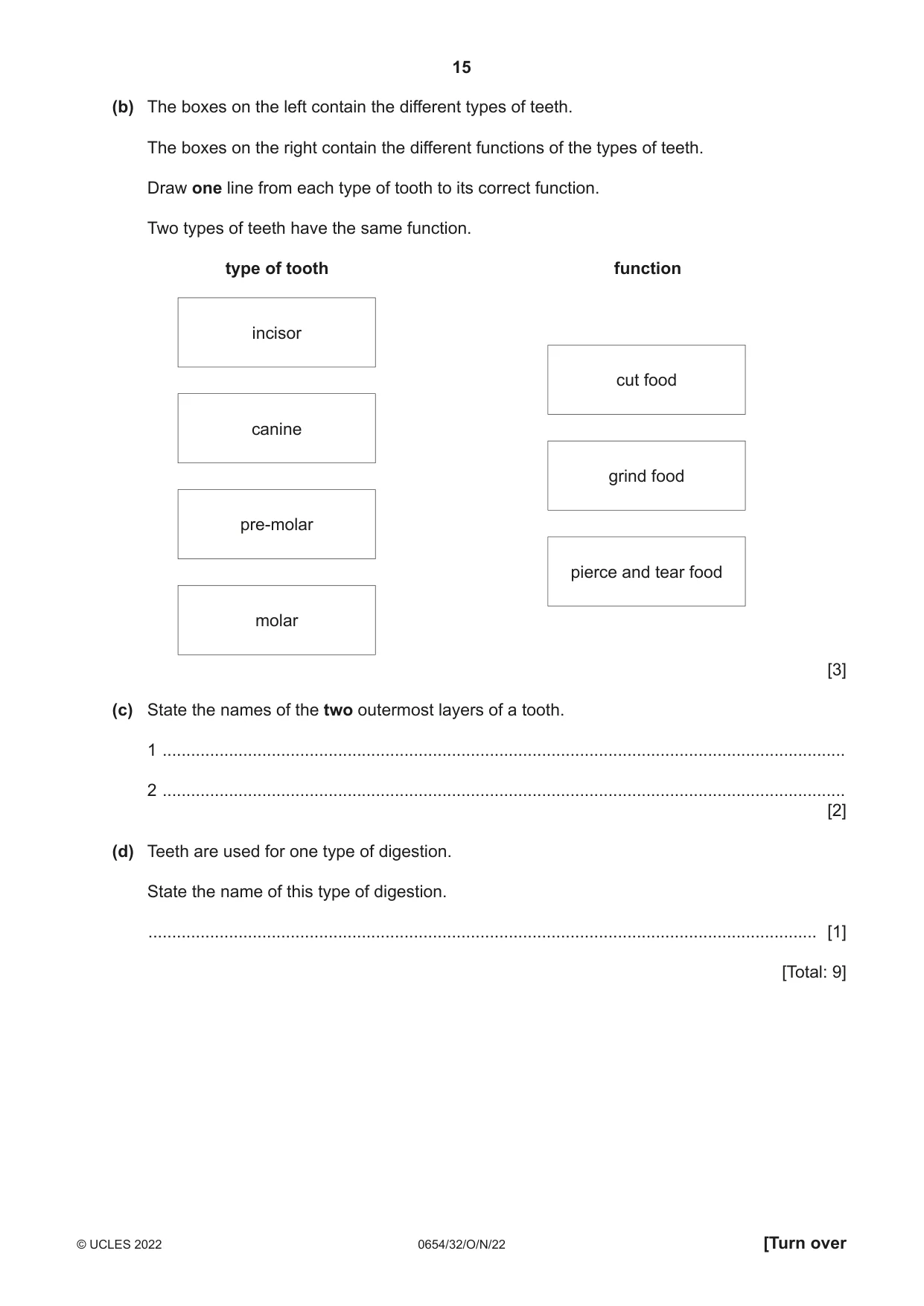 Cambridge IGCSE Sciences - Co-ordinated (Double) 0654 2022 Oct/Nov Paper 3 · Variant 2 question paper, page 15 of 28