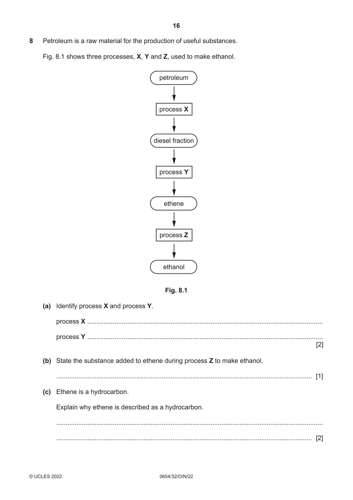Cambridge IGCSE Sciences - Co-ordinated (Double) 0654 2022 Oct/Nov Paper 3 · Variant 2 question paper, page 16 of 28