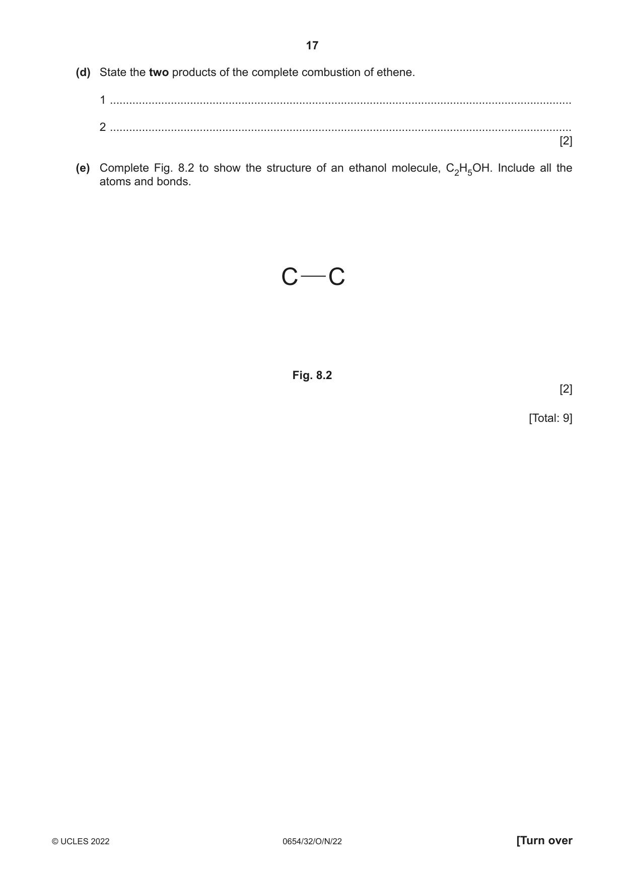 Cambridge IGCSE Sciences - Co-ordinated (Double) 0654 2022 Oct/Nov Paper 3 · Variant 2 question paper, page 17 of 28