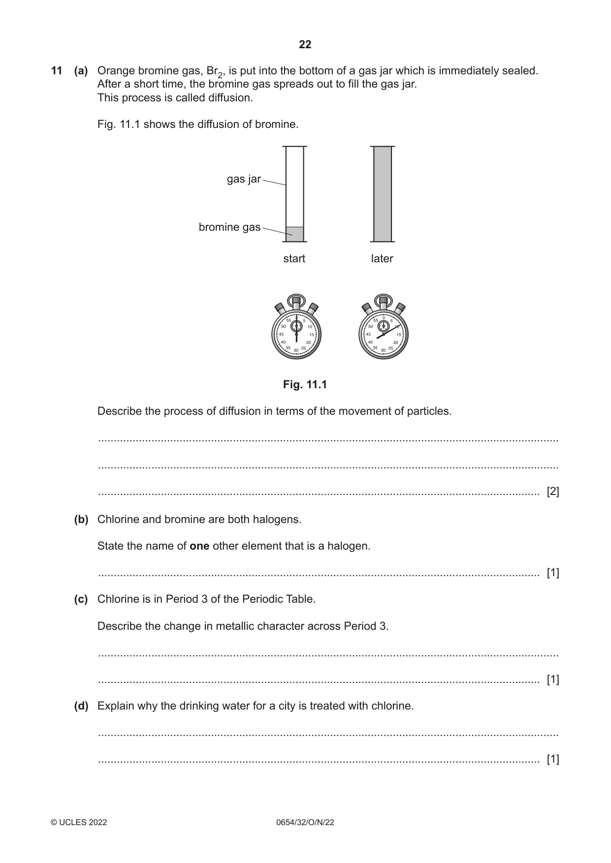 Cambridge IGCSE Sciences - Co-ordinated (Double) 0654 2022 Oct/Nov Paper 3 · Variant 2 question paper, page 22 of 28