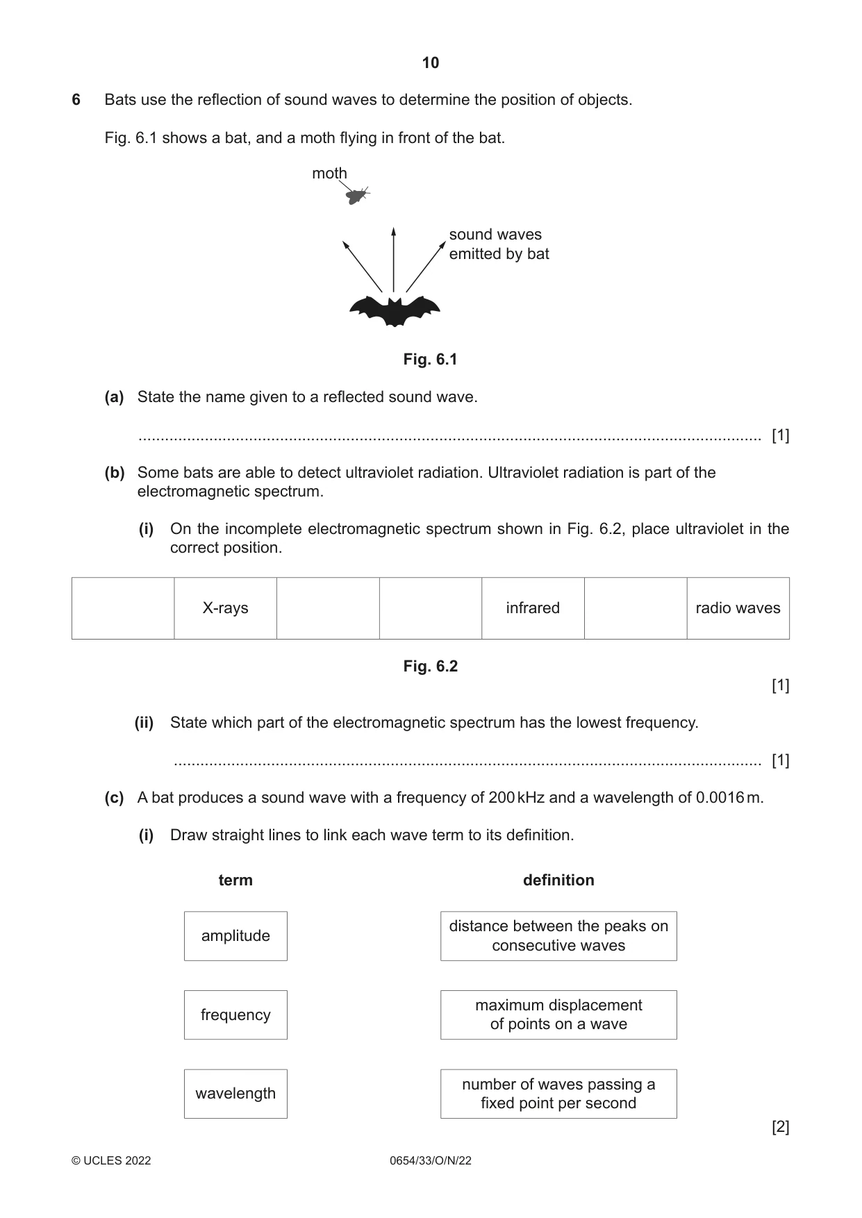 Cambridge IGCSE Sciences - Co-ordinated (Double) 0654 2022 Oct/Nov Paper 3 · Variant 3 question paper, page 10 of 28
