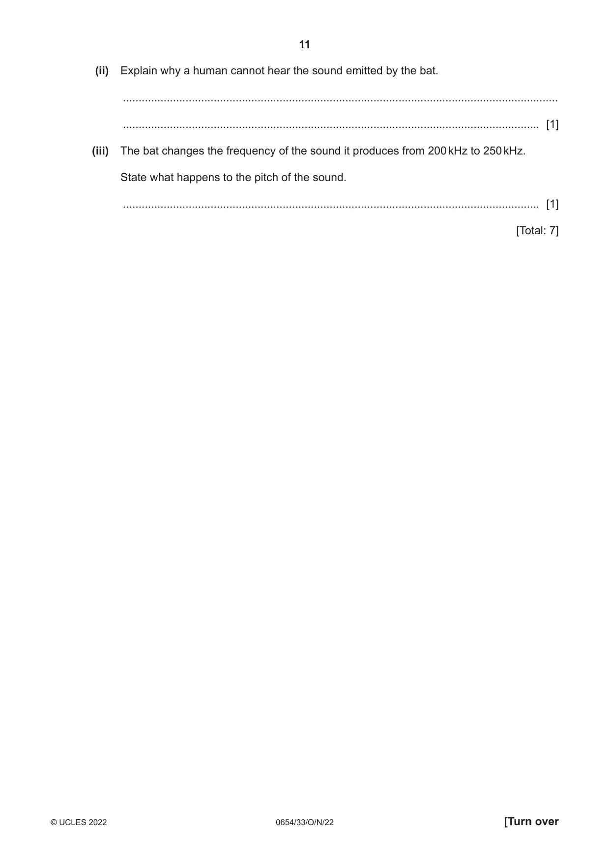 Cambridge IGCSE Sciences - Co-ordinated (Double) 0654 2022 Oct/Nov Paper 3 · Variant 3 question paper, page 11 of 28