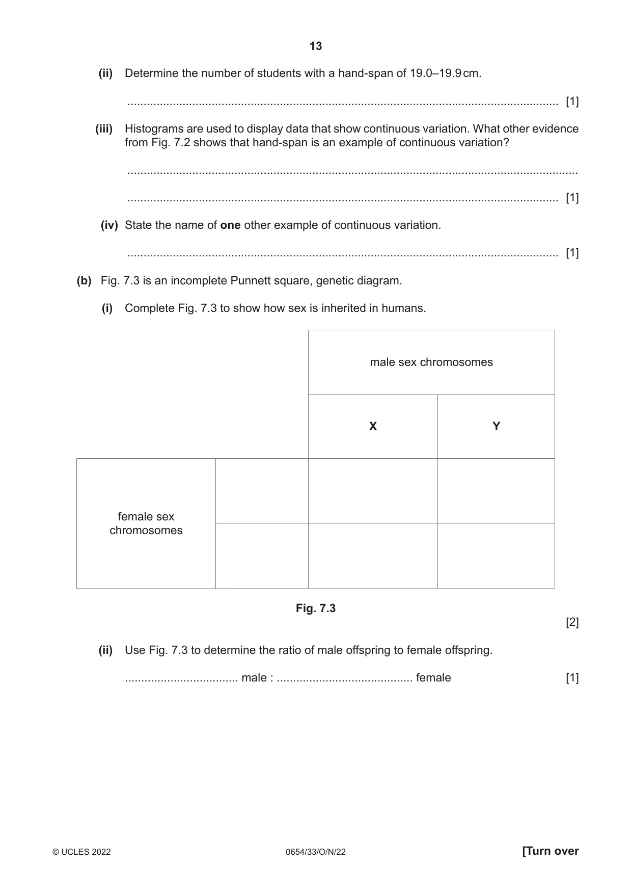 Cambridge IGCSE Sciences - Co-ordinated (Double) 0654 2022 Oct/Nov Paper 3 · Variant 3 question paper, page 13 of 28