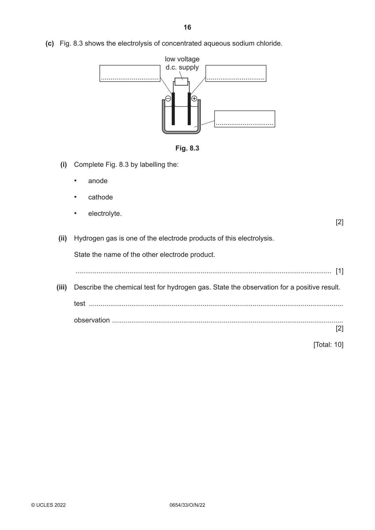 Cambridge IGCSE Sciences - Co-ordinated (Double) 0654 2022 Oct/Nov Paper 3 · Variant 3 question paper, page 16 of 28