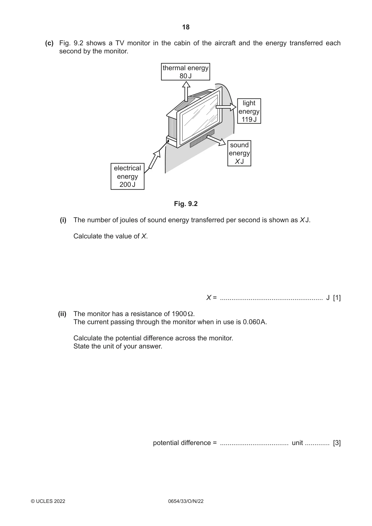 Cambridge IGCSE Sciences - Co-ordinated (Double) 0654 2022 Oct/Nov Paper 3 · Variant 3 question paper, page 18 of 28