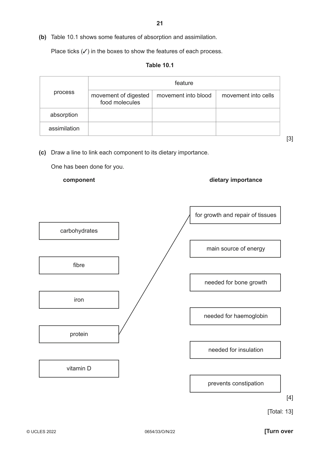 Cambridge IGCSE Sciences - Co-ordinated (Double) 0654 2022 Oct/Nov Paper 3 · Variant 3 question paper, page 21 of 28