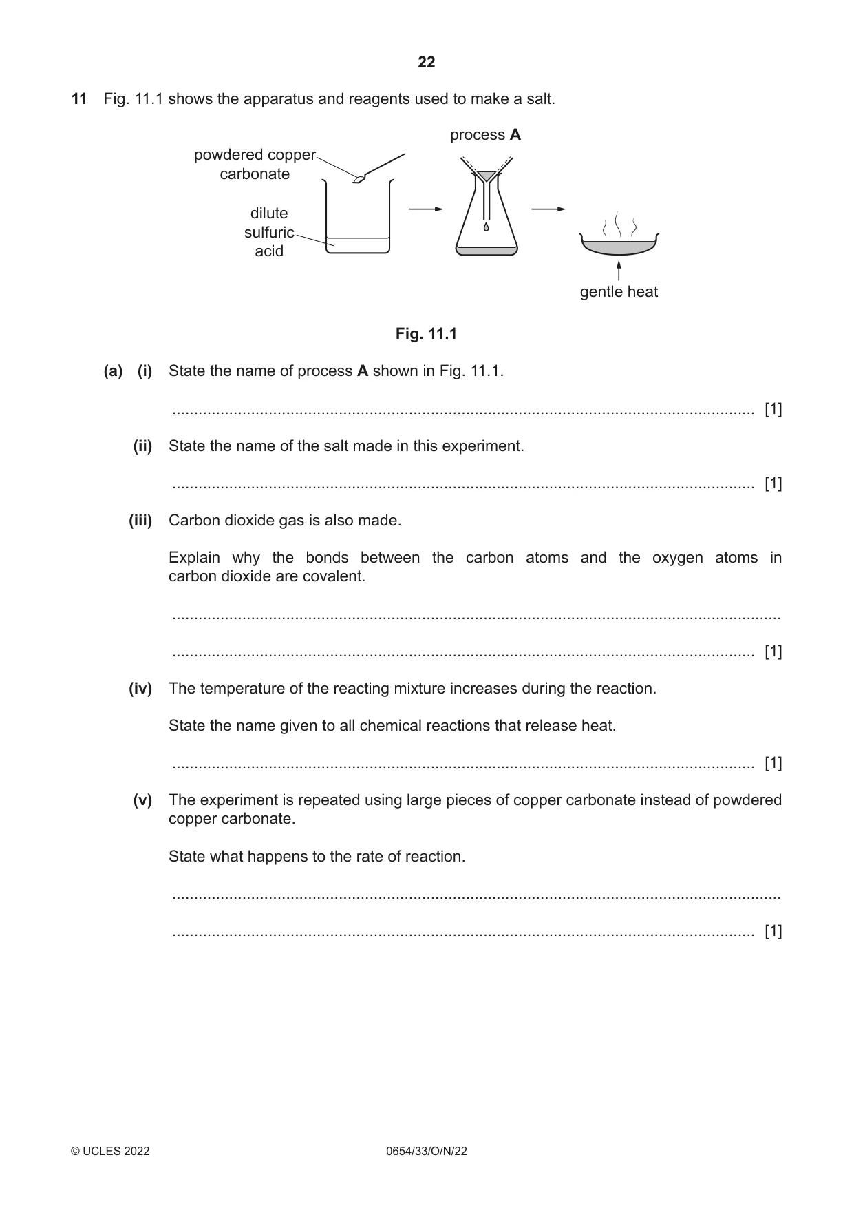 Cambridge IGCSE Sciences - Co-ordinated (Double) 0654 2022 Oct/Nov Paper 3 · Variant 3 question paper, page 22 of 28