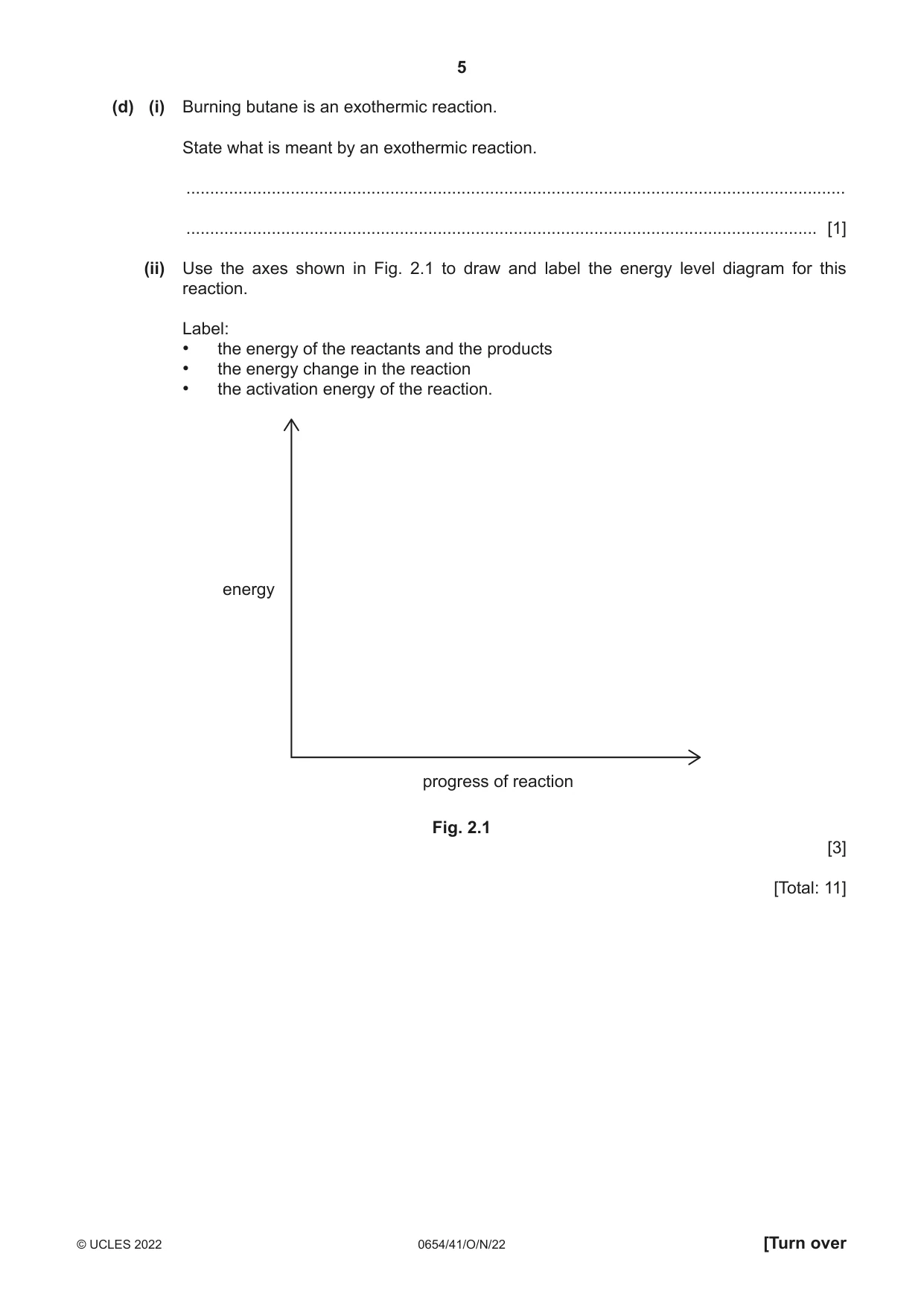 Cambridge IGCSE Sciences - Co-ordinated (Double) 0654 2022 Oct/Nov Paper 4 · Variant 1 question paper, page 5 of 28