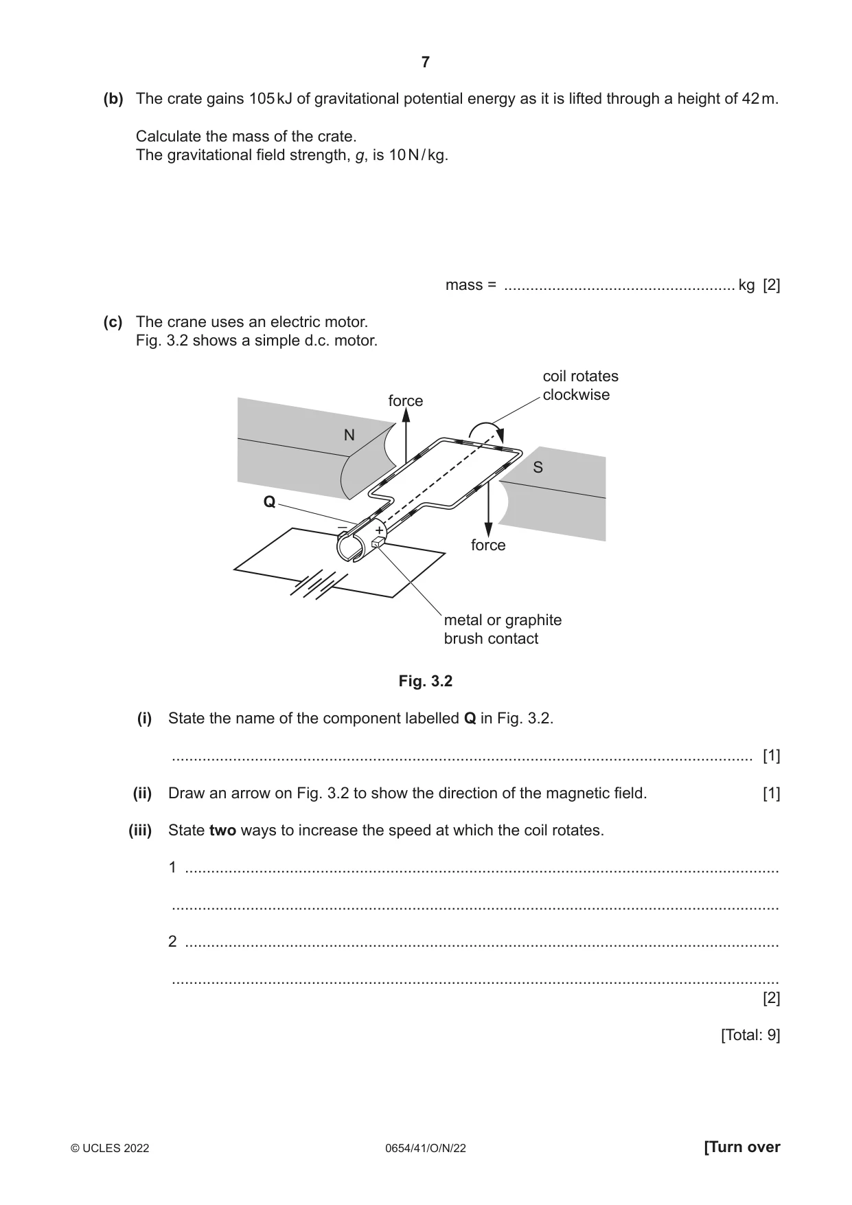 Cambridge IGCSE Sciences - Co-ordinated (Double) 0654 2022 Oct/Nov Paper 4 · Variant 1 question paper, page 7 of 28