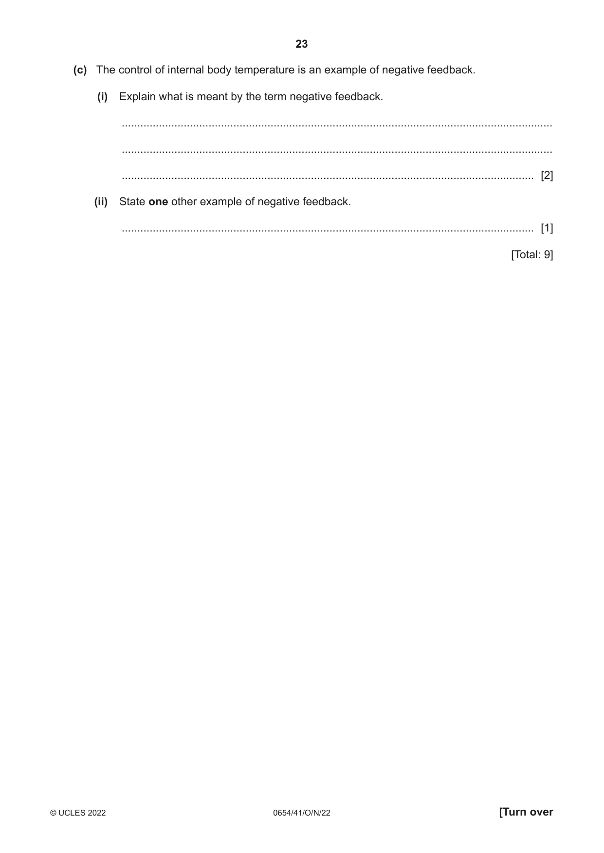 Cambridge IGCSE Sciences - Co-ordinated (Double) 0654 2022 Oct/Nov Paper 4 · Variant 1 question paper, page 23 of 28