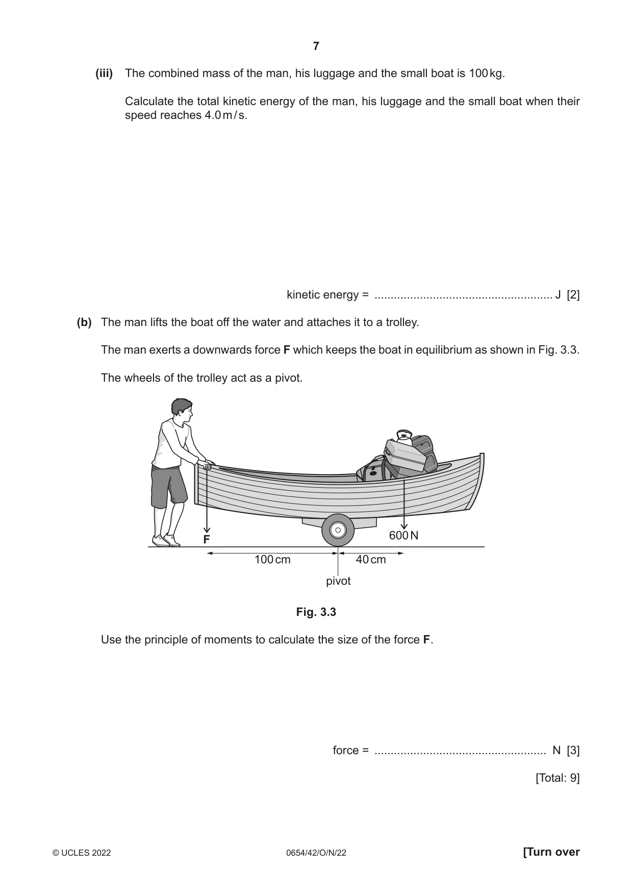 Cambridge IGCSE Sciences - Co-ordinated (Double) 0654 2022 Oct/Nov Paper 4 · Variant 2 question paper, page 7 of 28