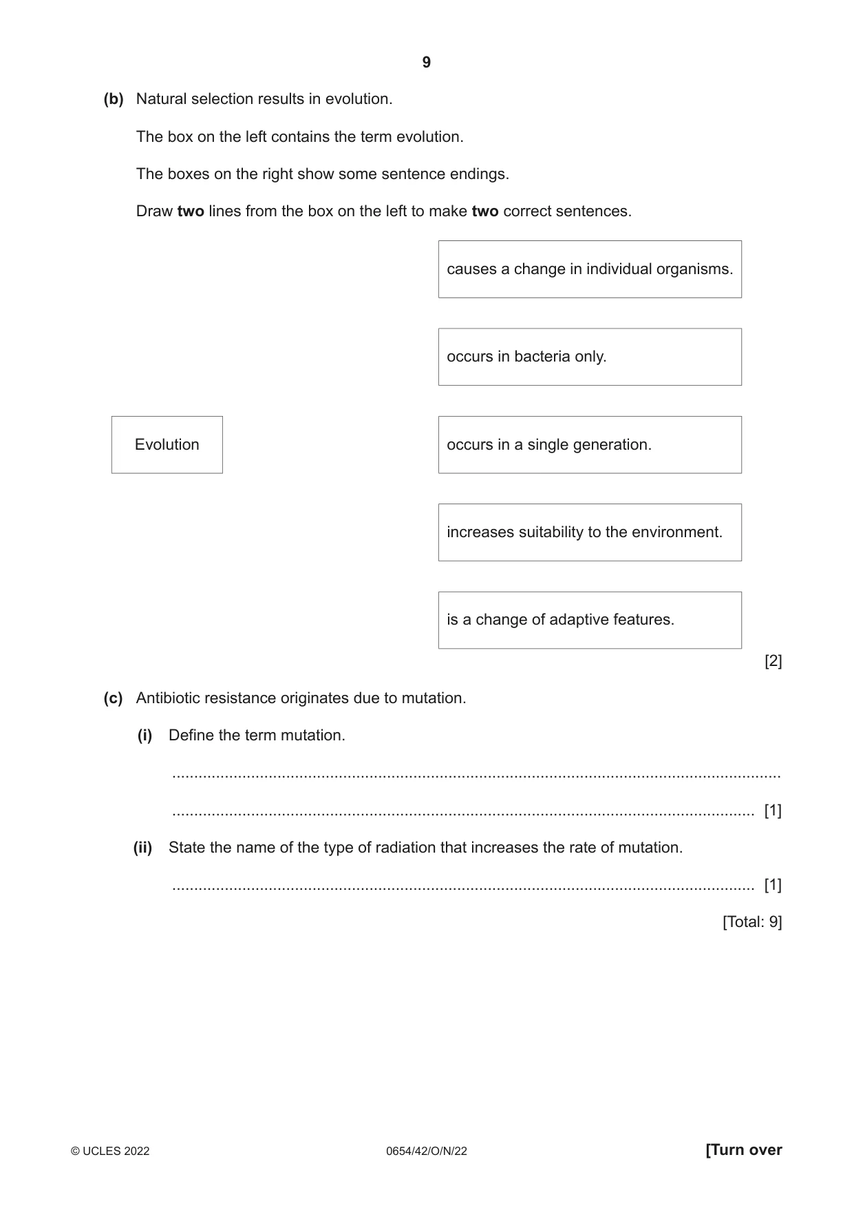 Cambridge IGCSE Sciences - Co-ordinated (Double) 0654 2022 Oct/Nov Paper 4 · Variant 2 question paper, page 9 of 28