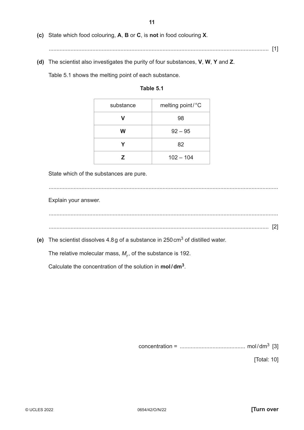 Cambridge IGCSE Sciences - Co-ordinated (Double) 0654 2022 Oct/Nov Paper 4 · Variant 2 question paper, page 11 of 28