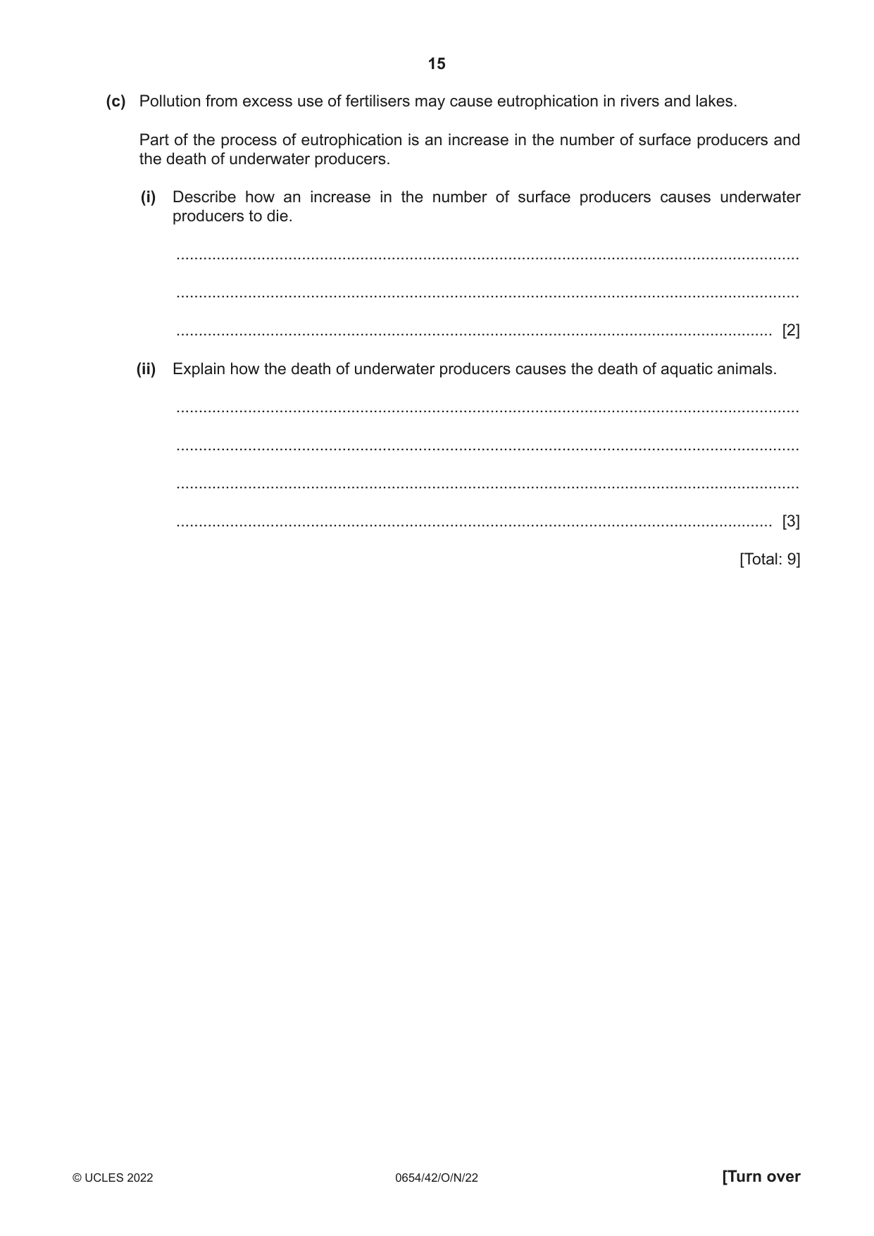 Cambridge IGCSE Sciences - Co-ordinated (Double) 0654 2022 Oct/Nov Paper 4 · Variant 2 question paper, page 15 of 28