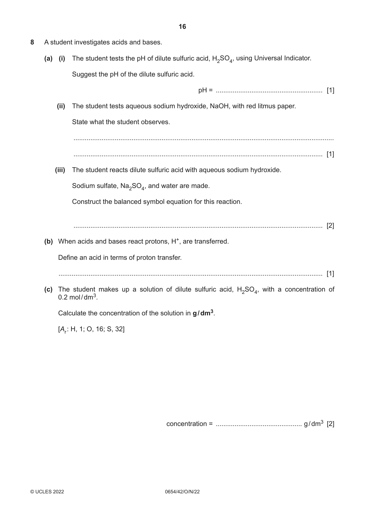 Cambridge IGCSE Sciences - Co-ordinated (Double) 0654 2022 Oct/Nov Paper 4 · Variant 2 question paper, page 16 of 28