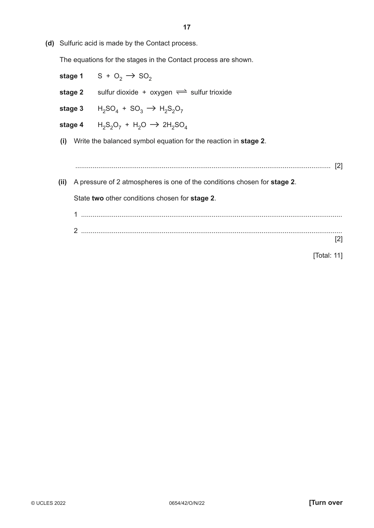 Cambridge IGCSE Sciences - Co-ordinated (Double) 0654 2022 Oct/Nov Paper 4 · Variant 2 question paper, page 17 of 28