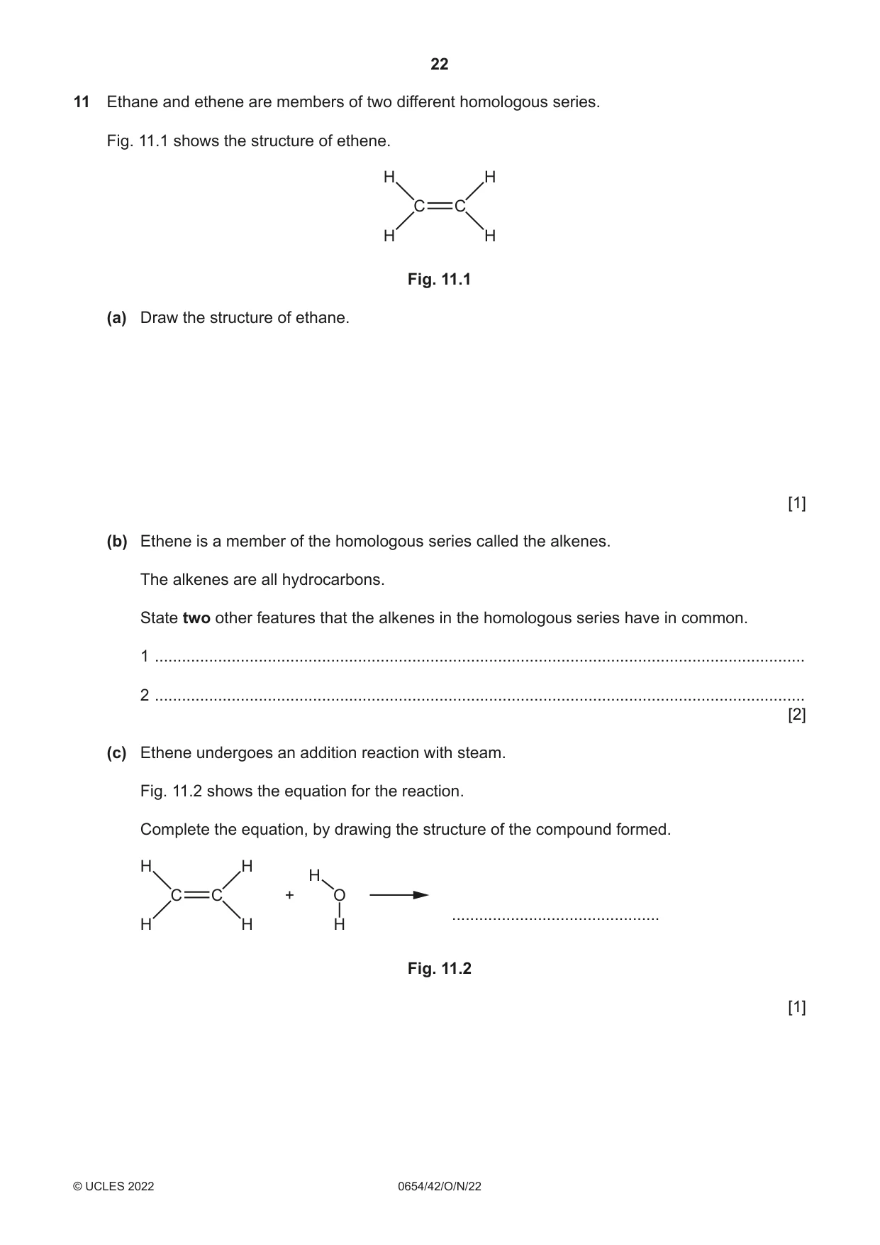 Cambridge IGCSE Sciences - Co-ordinated (Double) 0654 2022 Oct/Nov Paper 4 · Variant 2 question paper, page 22 of 28