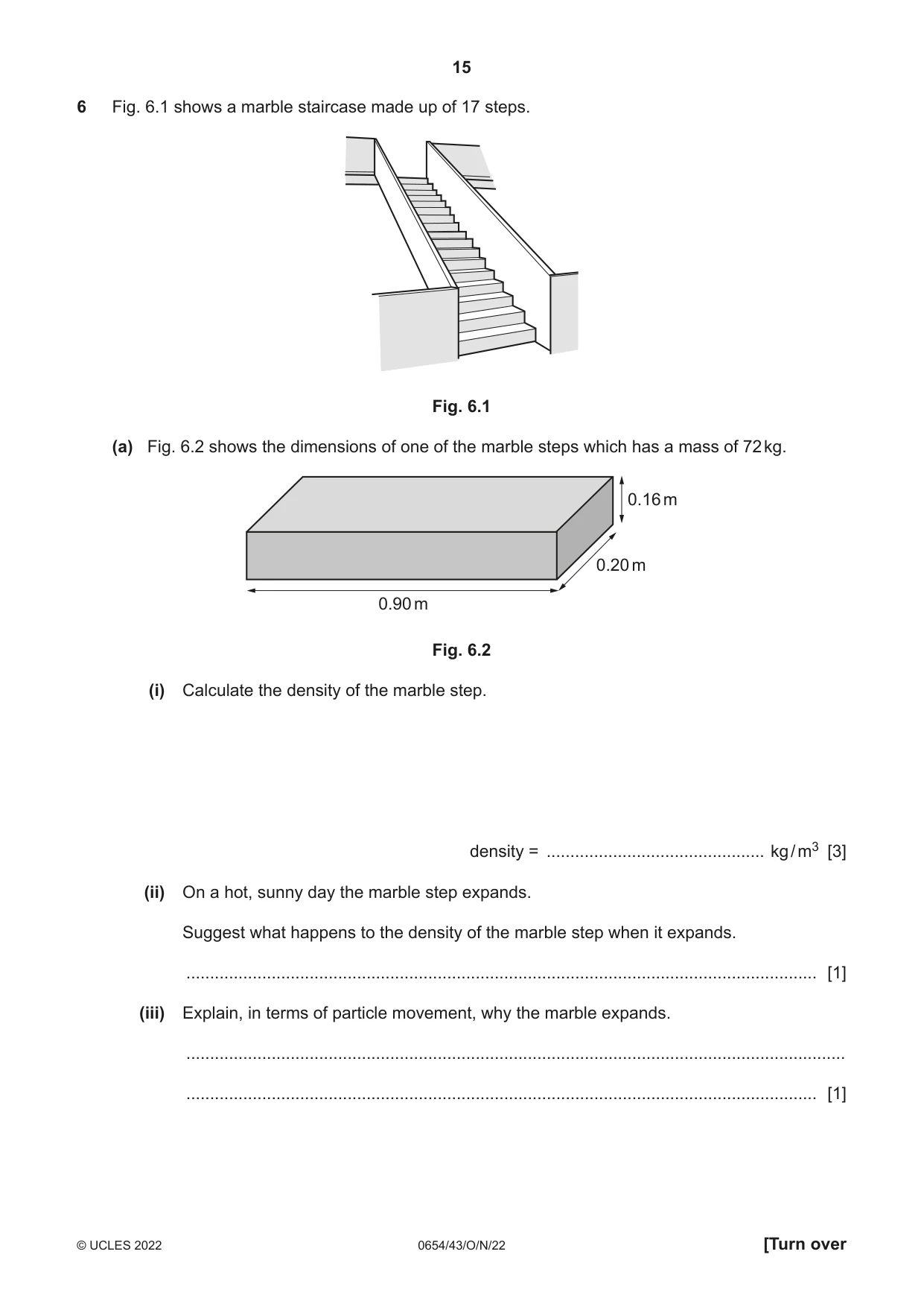 Cambridge IGCSE Sciences - Co-ordinated (Double) 0654 2022 Oct/Nov Paper 4 · Variant 3 question paper, page 15 of 32