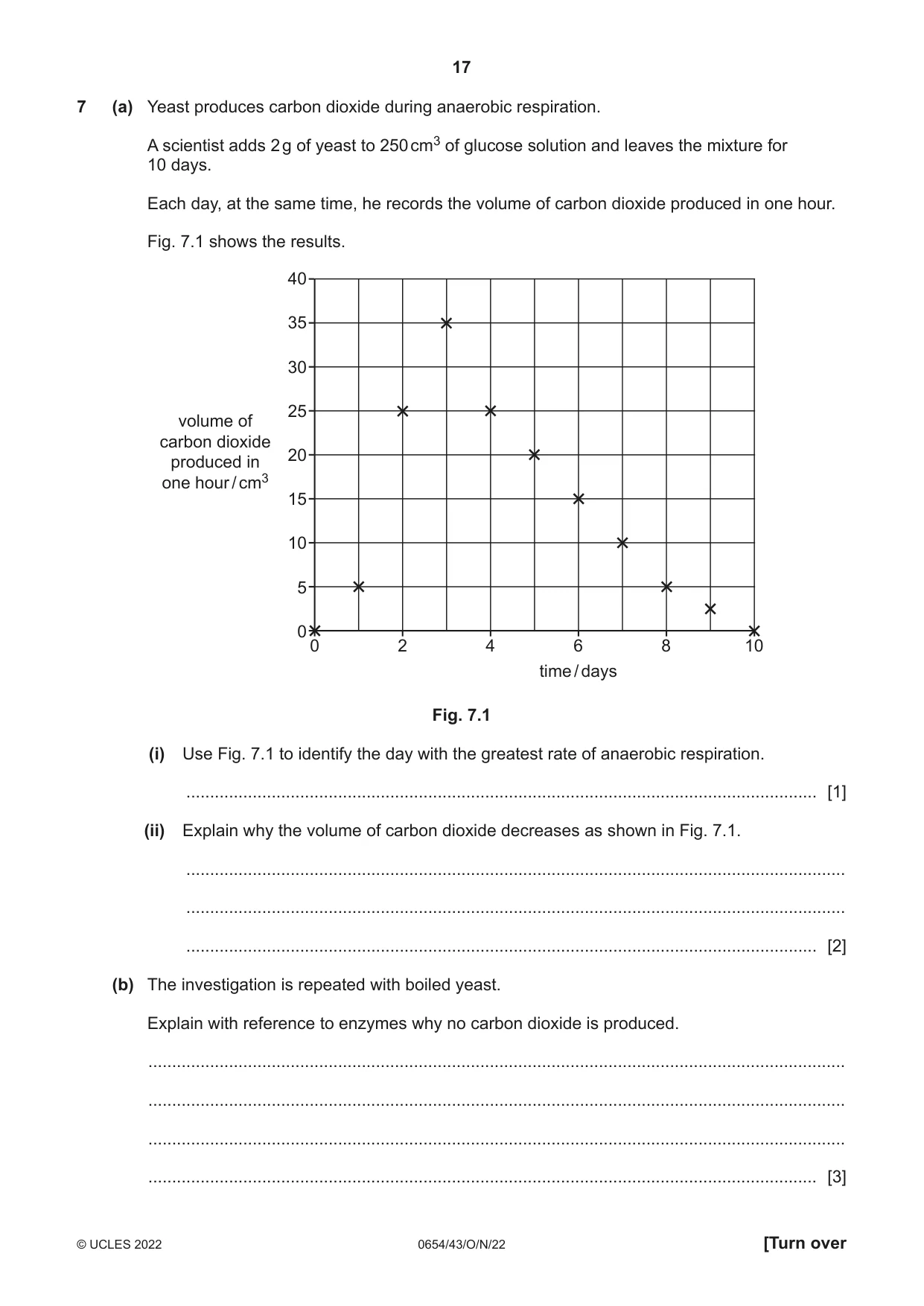Cambridge IGCSE Sciences - Co-ordinated (Double) 0654 2022 Oct/Nov Paper 4 · Variant 3 question paper, page 17 of 32