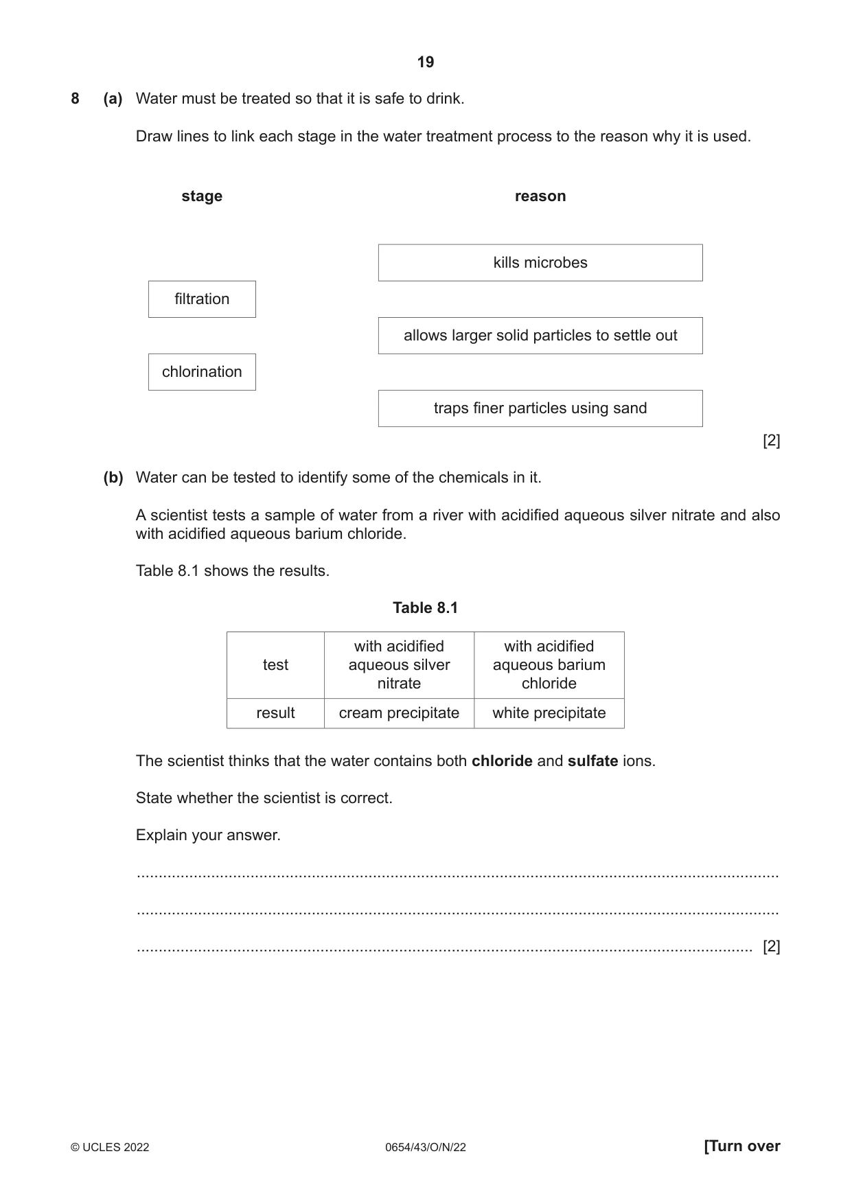 Cambridge IGCSE Sciences - Co-ordinated (Double) 0654 2022 Oct/Nov Paper 4 · Variant 3 question paper, page 19 of 32