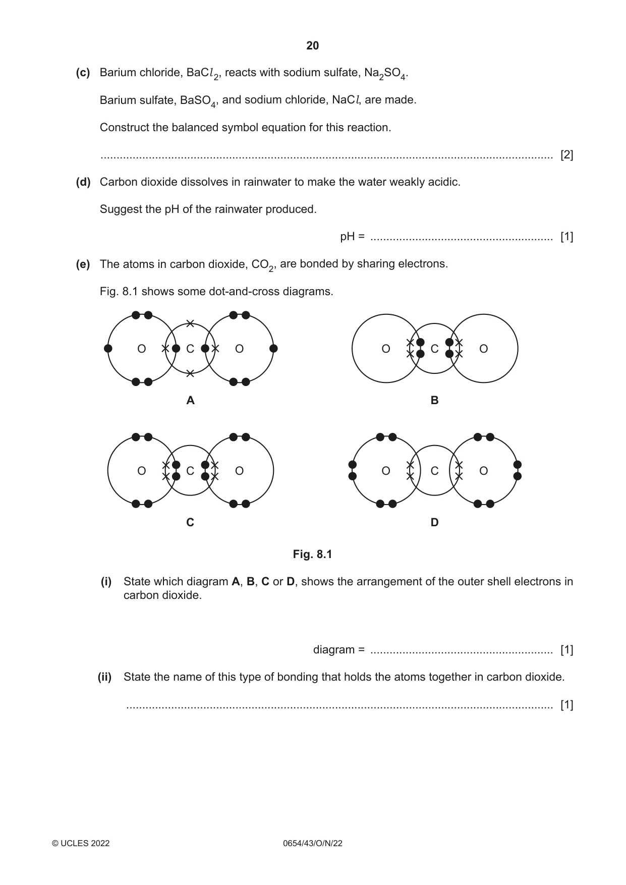 Cambridge IGCSE Sciences - Co-ordinated (Double) 0654 2022 Oct/Nov Paper 4 · Variant 3 question paper, page 20 of 32
