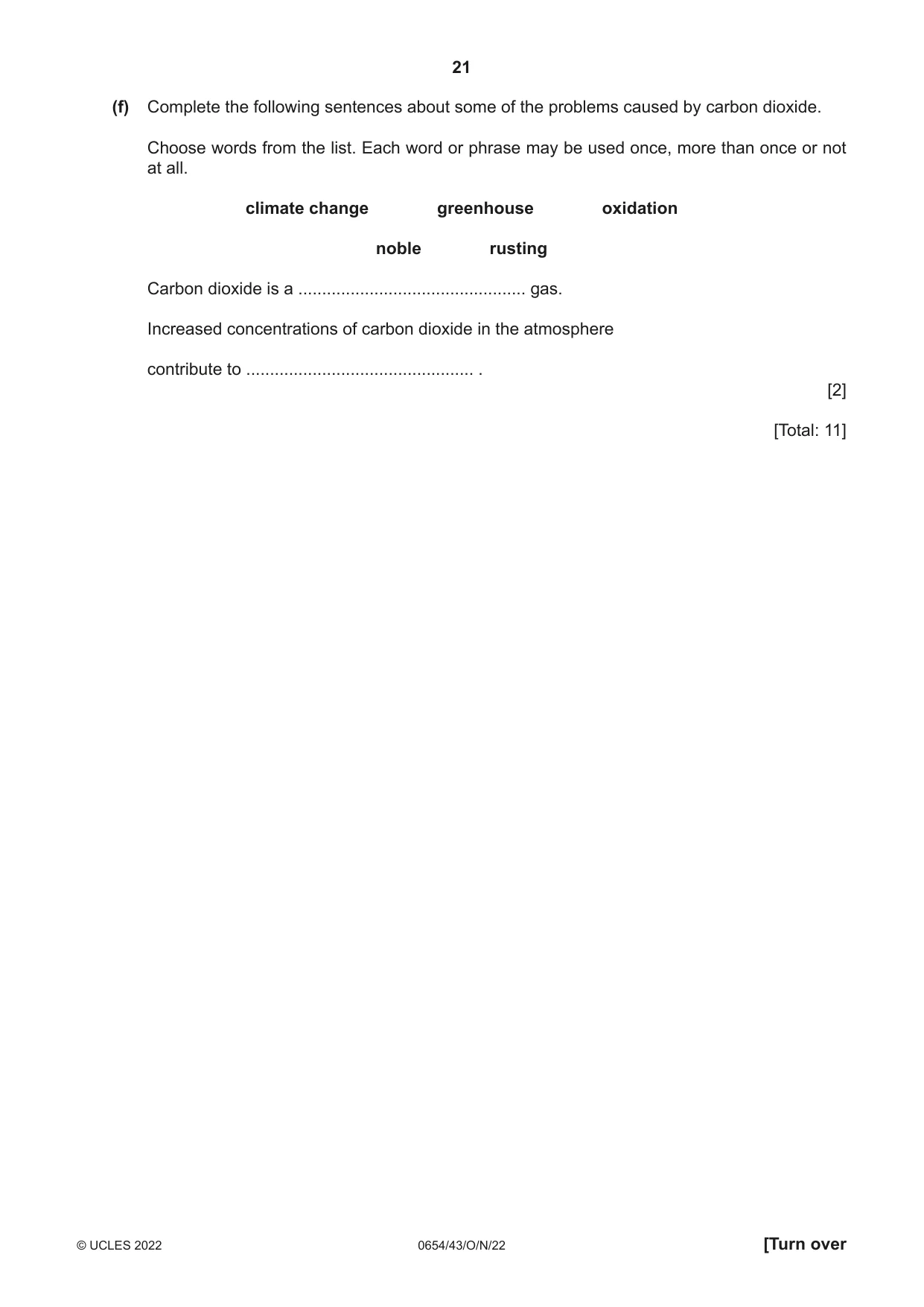 Cambridge IGCSE Sciences - Co-ordinated (Double) 0654 2022 Oct/Nov Paper 4 · Variant 3 question paper, page 21 of 32