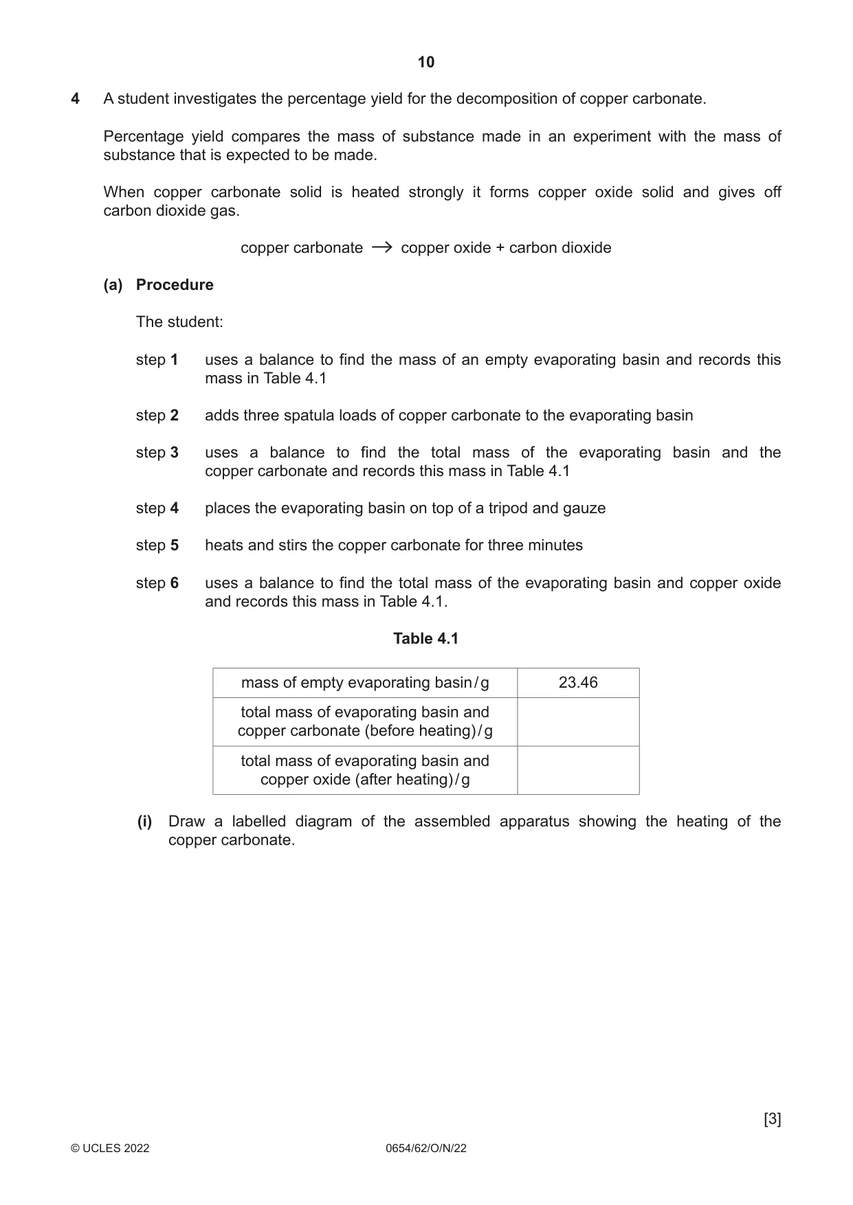 Cambridge IGCSE Sciences - Co-ordinated (Double) 0654 2022 Oct/Nov Paper 6 · Variant 2 question paper, page 10 of 24