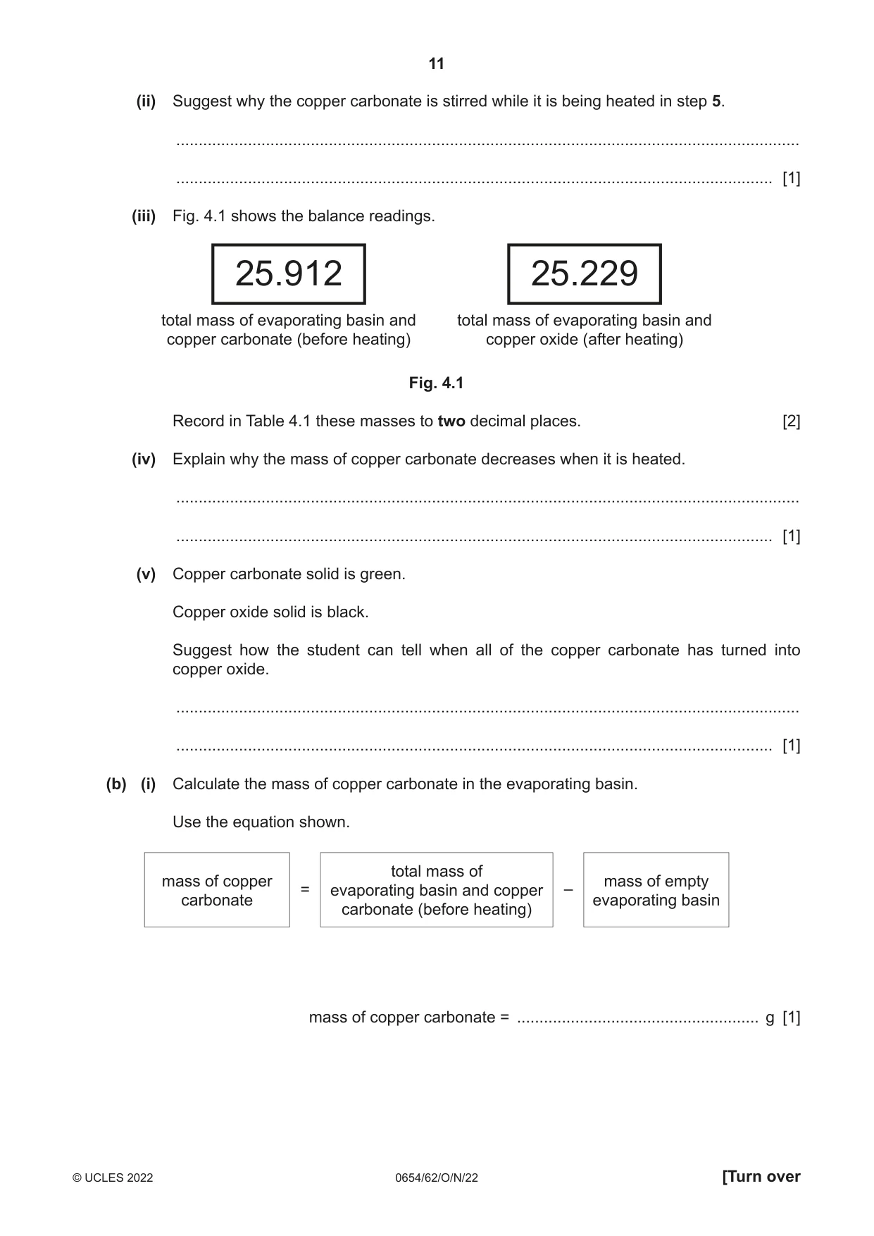 Cambridge IGCSE Sciences - Co-ordinated (Double) 0654 2022 Oct/Nov Paper 6 · Variant 2 question paper, page 11 of 24