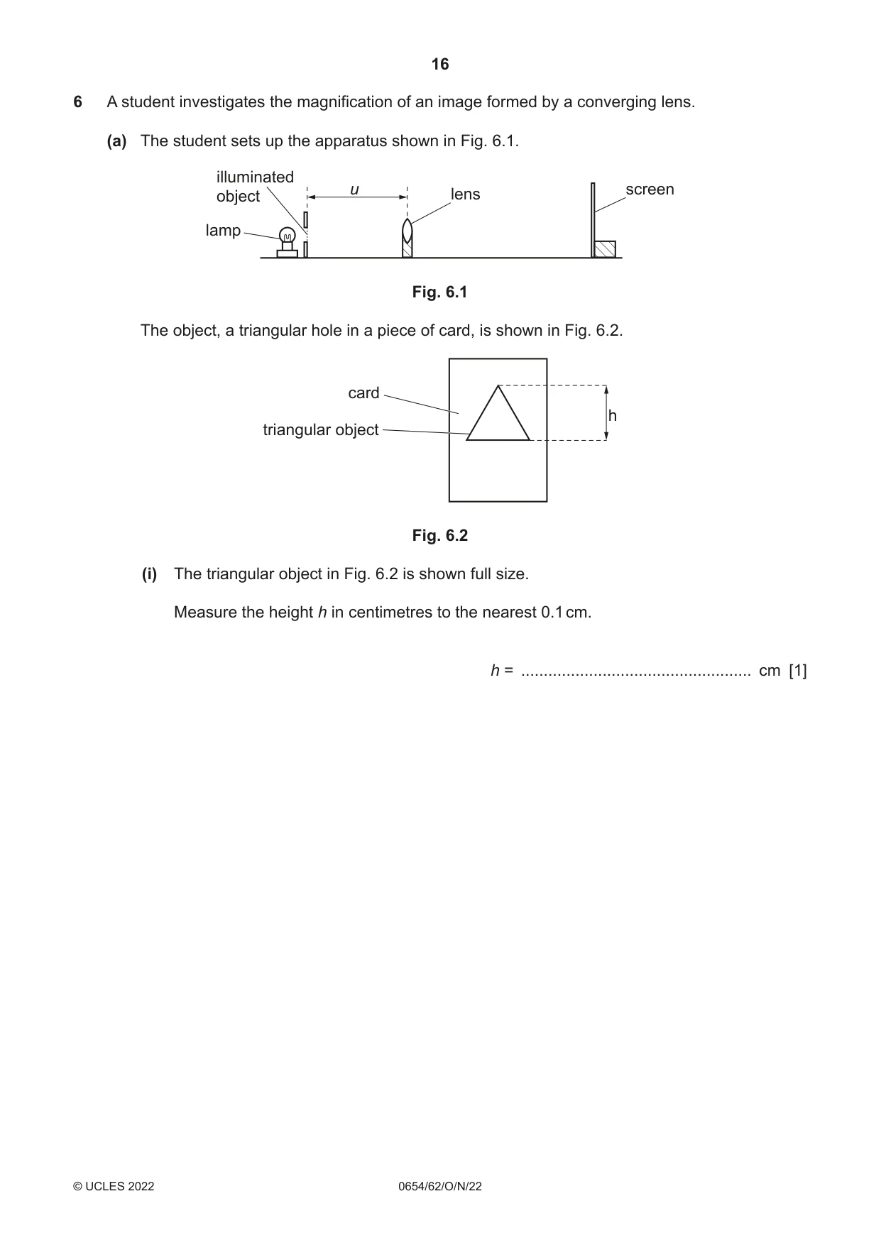 Cambridge IGCSE Sciences - Co-ordinated (Double) 0654 2022 Oct/Nov Paper 6 · Variant 2 question paper, page 16 of 24
