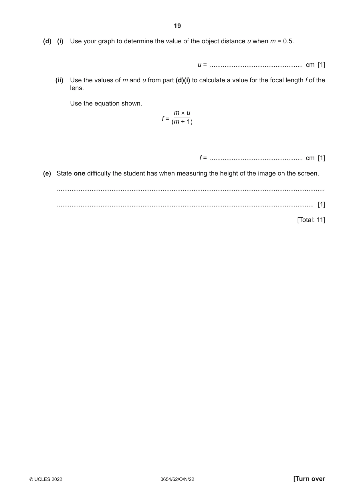 Cambridge IGCSE Sciences - Co-ordinated (Double) 0654 2022 Oct/Nov Paper 6 · Variant 2 question paper, page 19 of 24
