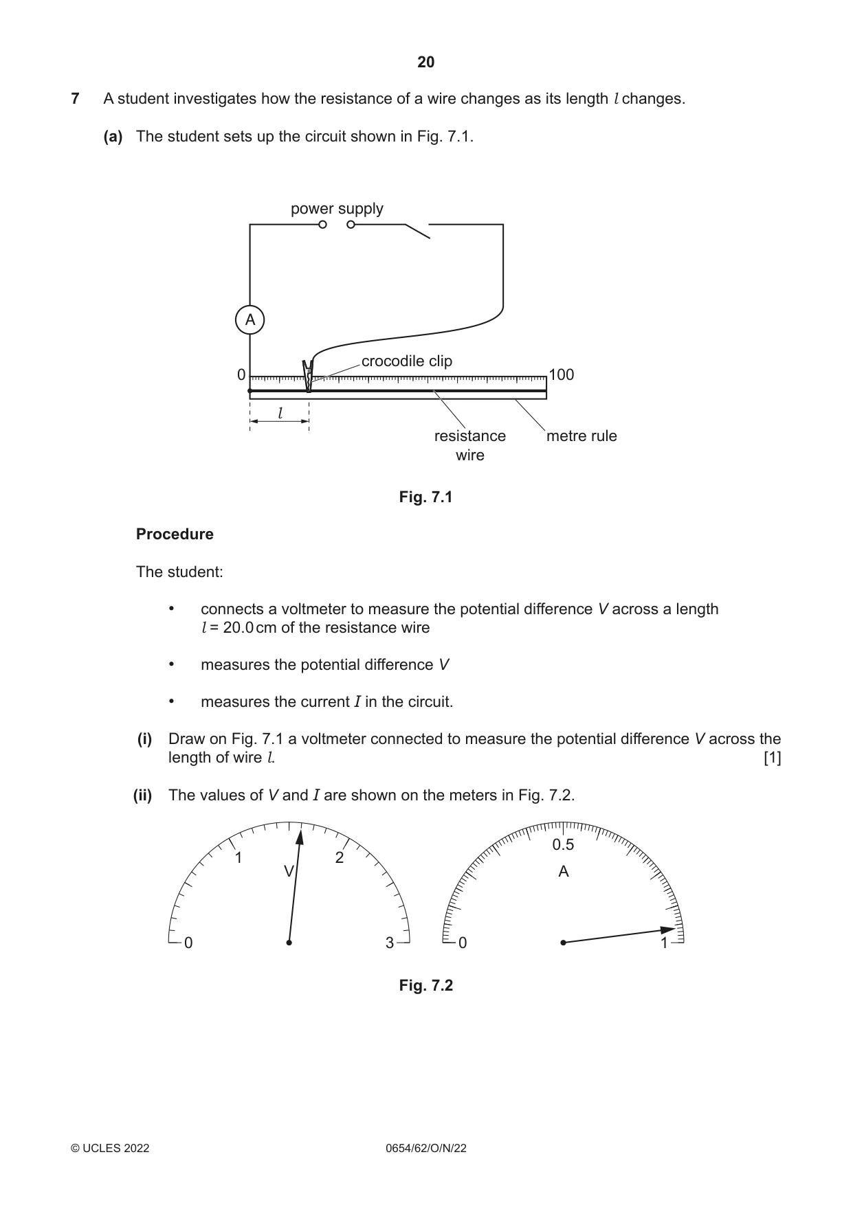 Cambridge IGCSE Sciences - Co-ordinated (Double) 0654 2022 Oct/Nov Paper 6 · Variant 2 question paper, page 20 of 24