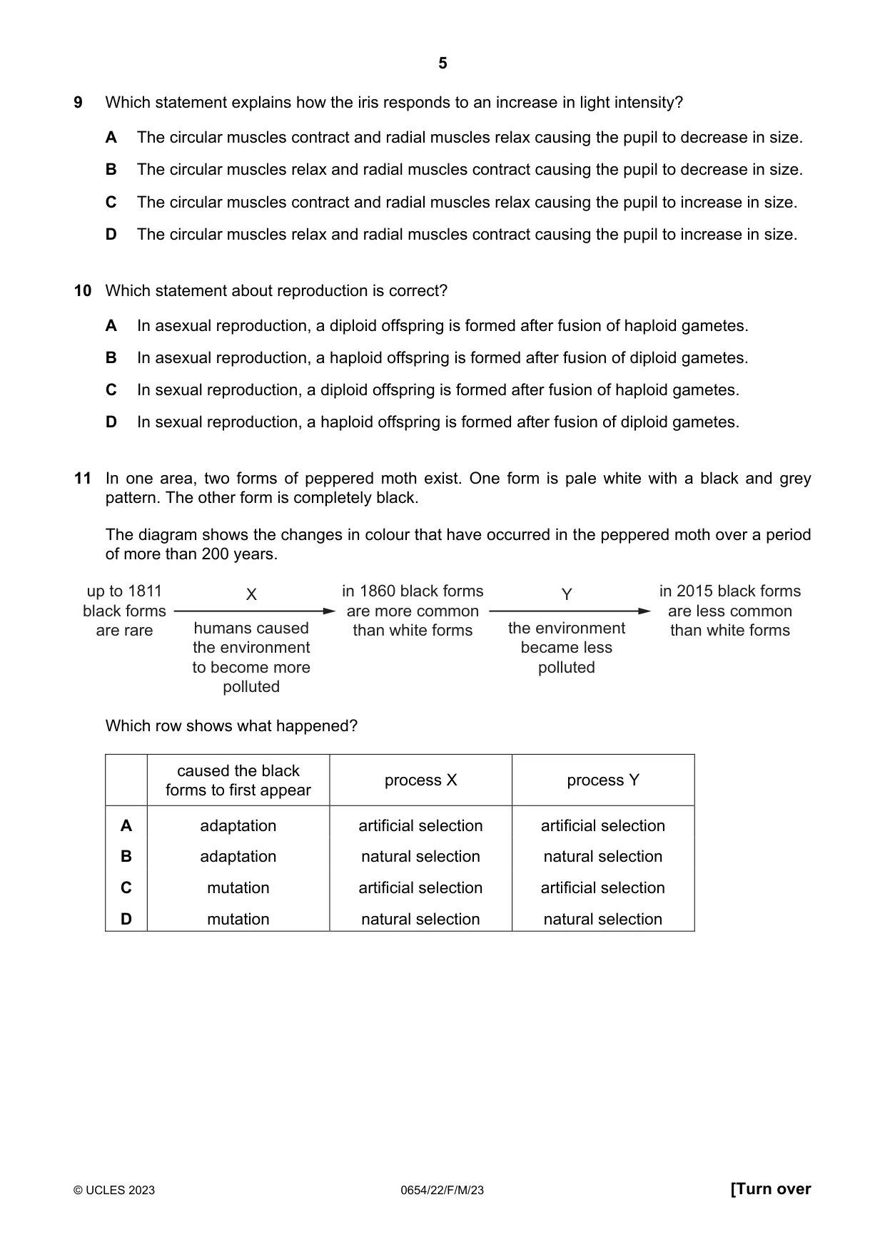 Cambridge IGCSE Sciences - Co-ordinated (Double) 0654 2023 Feb/March Paper 2 · Variant 2 question paper, page 5 of 16