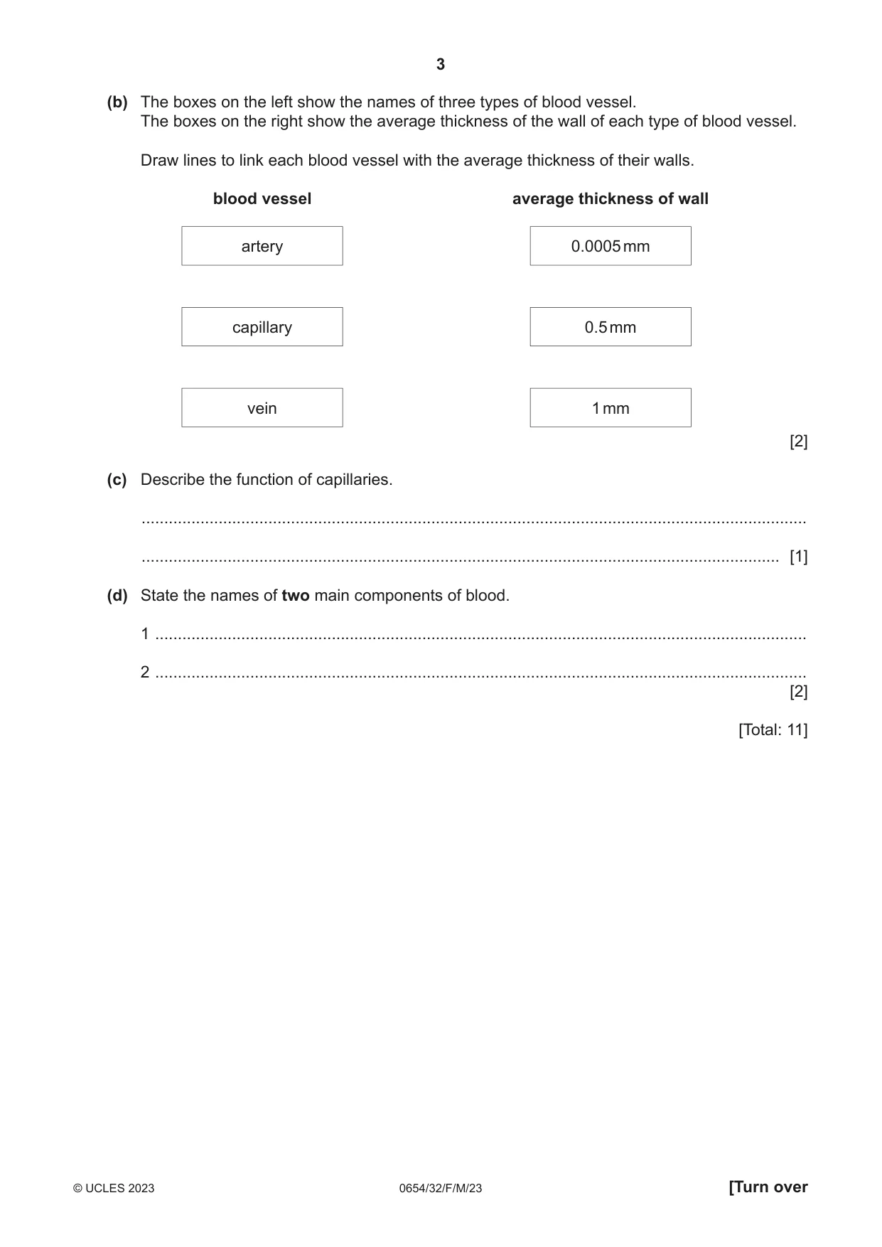 Cambridge IGCSE Sciences - Co-ordinated (Double) 0654 2023 Feb/March Paper 3 · Variant 2 question paper, page 3 of 24