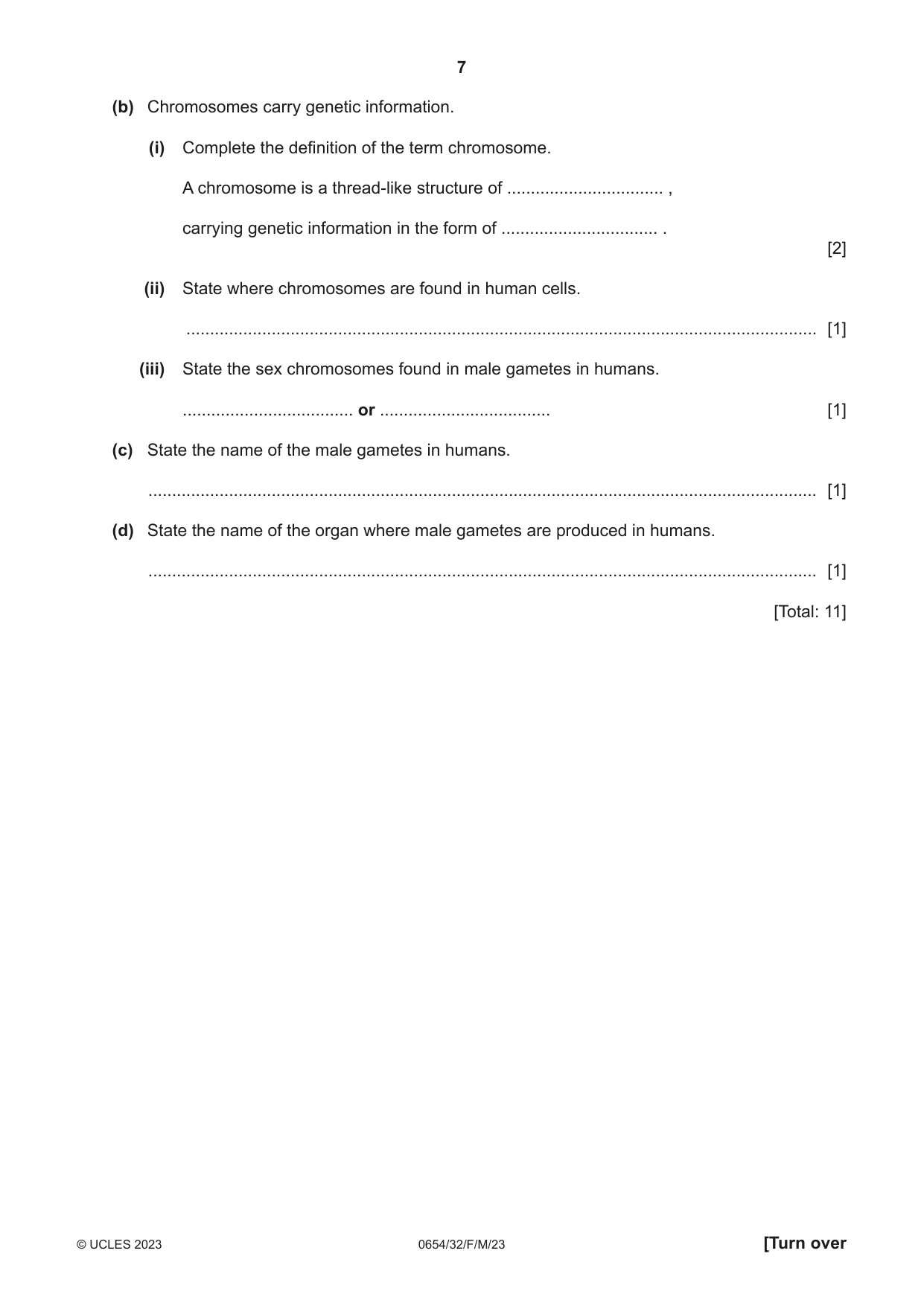 Cambridge IGCSE Sciences - Co-ordinated (Double) 0654 2023 Feb/March Paper 3 · Variant 2 question paper, page 7 of 24