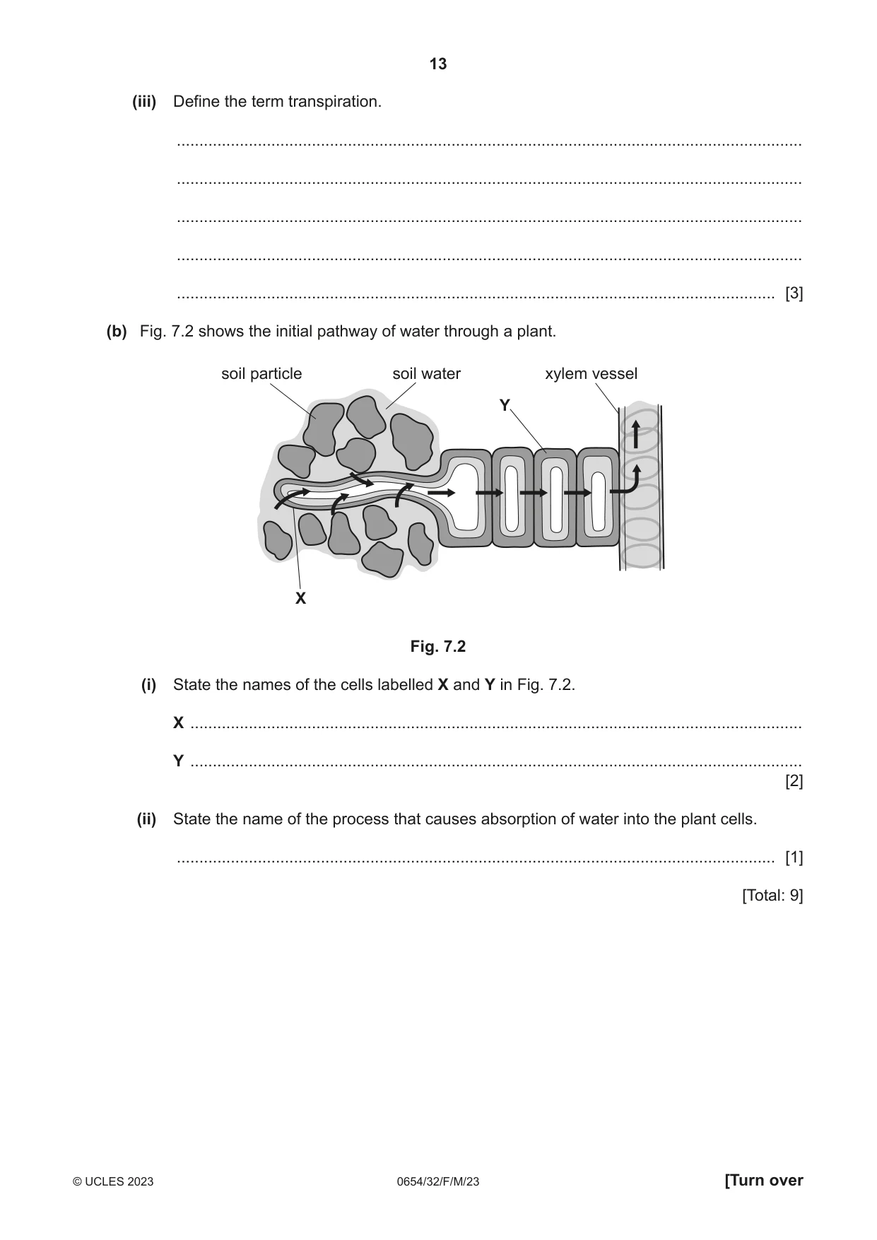 Cambridge IGCSE Sciences - Co-ordinated (Double) 0654 2023 Feb/March Paper 3 · Variant 2 question paper, page 13 of 24