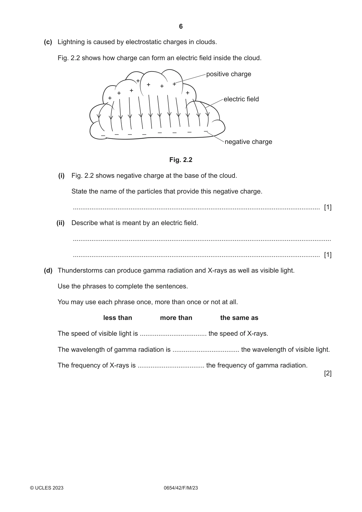 Cambridge IGCSE Sciences - Co-ordinated (Double) 0654 2023 Feb/March Paper 4 · Variant 2 question paper, page 6 of 36