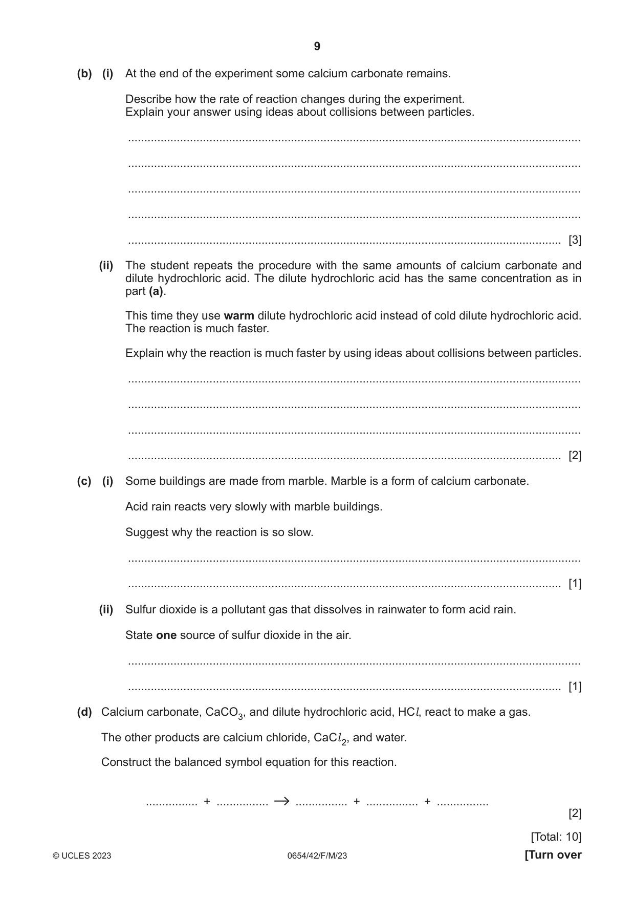 Cambridge IGCSE Sciences - Co-ordinated (Double) 0654 2023 Feb/March Paper 4 · Variant 2 question paper, page 9 of 36