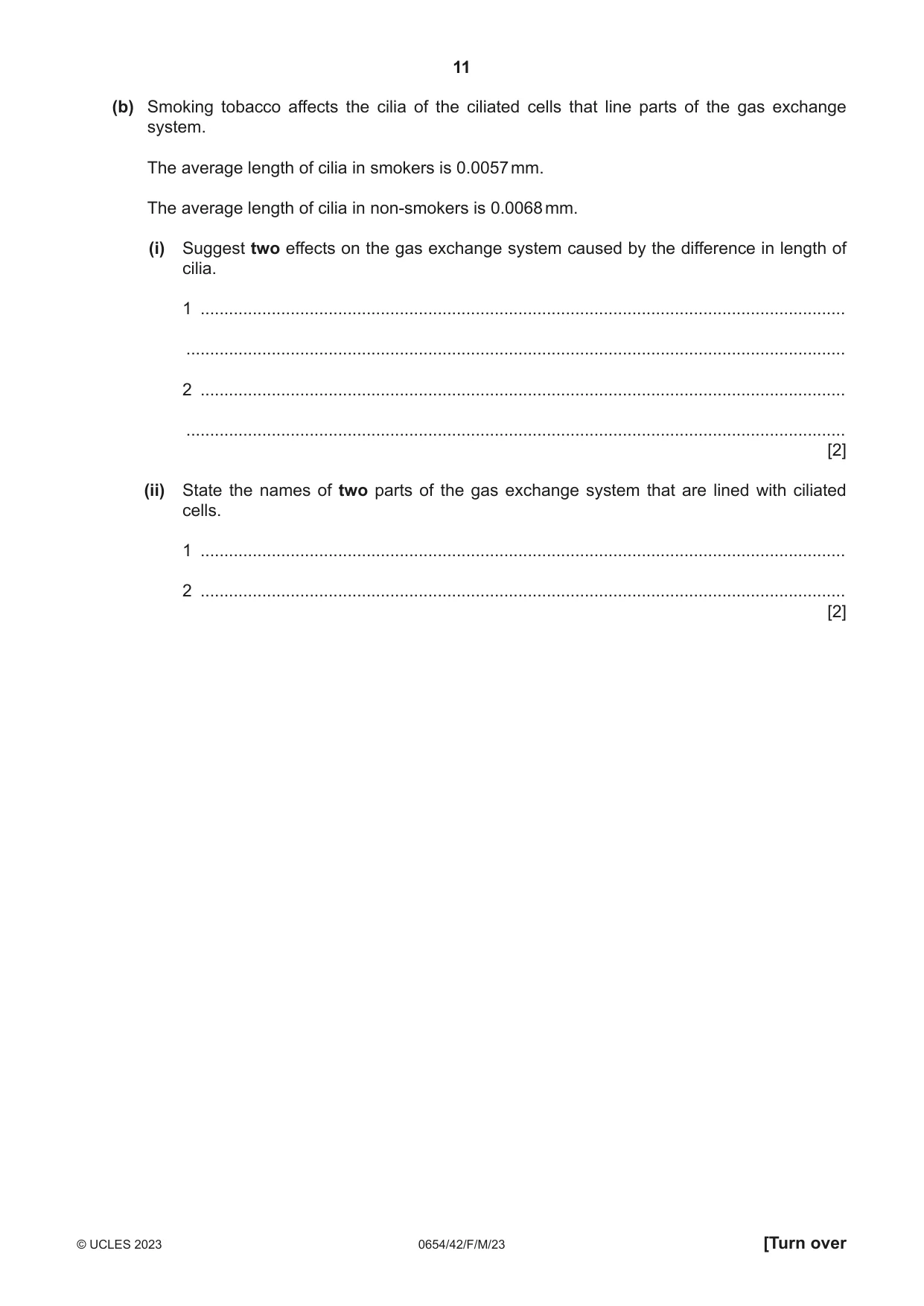 Cambridge IGCSE Sciences - Co-ordinated (Double) 0654 2023 Feb/March Paper 4 · Variant 2 question paper, page 11 of 36