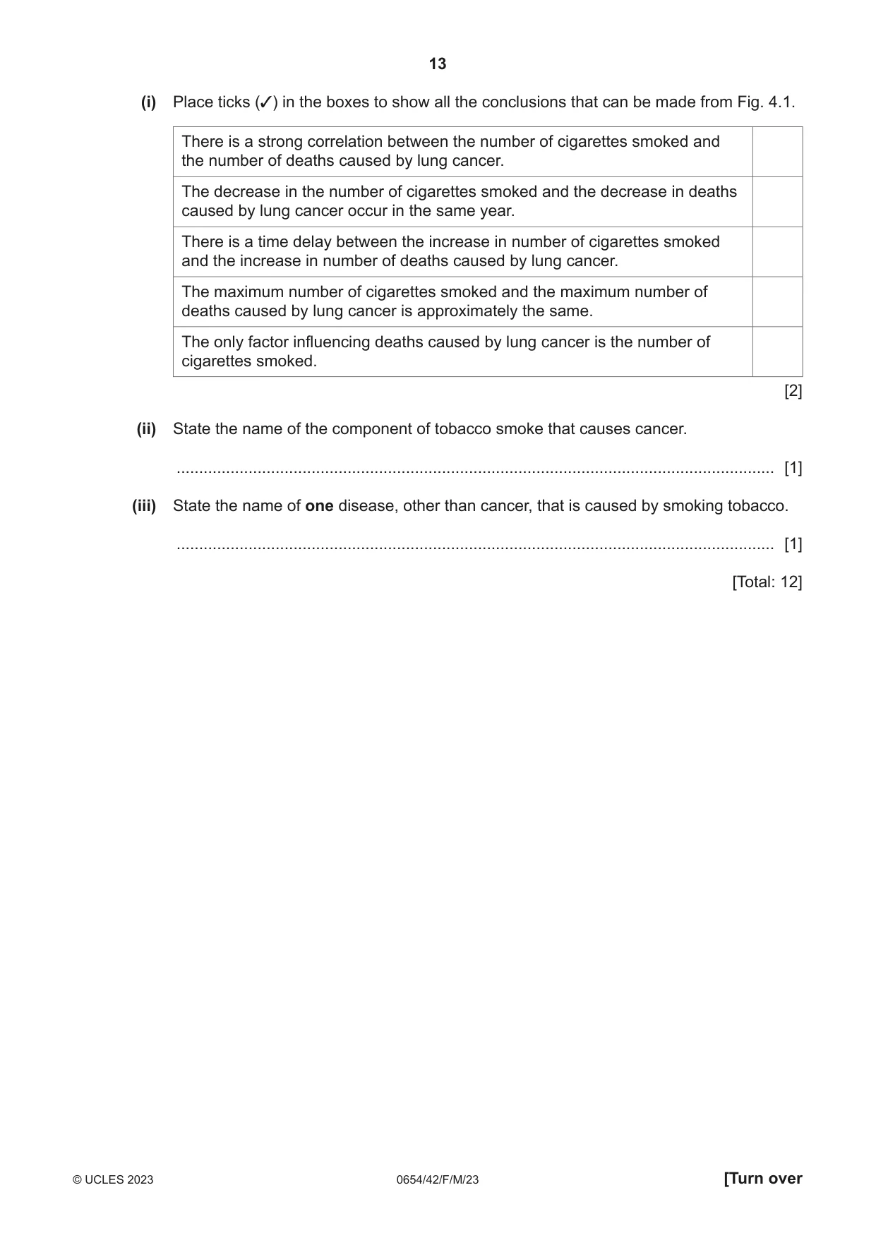 Cambridge IGCSE Sciences - Co-ordinated (Double) 0654 2023 Feb/March Paper 4 · Variant 2 question paper, page 13 of 36