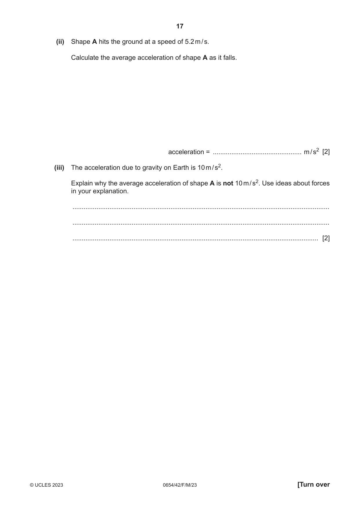 Cambridge IGCSE Sciences - Co-ordinated (Double) 0654 2023 Feb/March Paper 4 · Variant 2 question paper, page 17 of 36