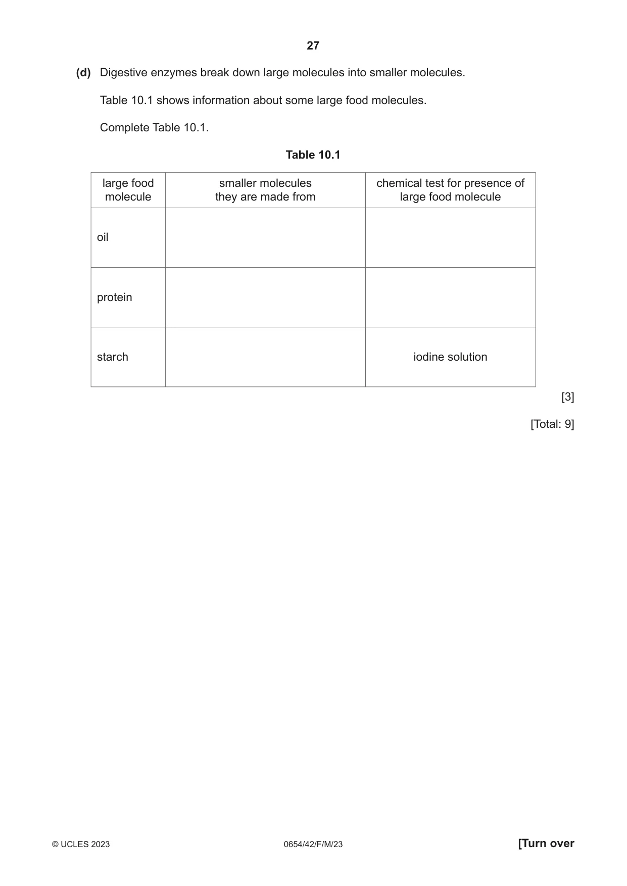 Cambridge IGCSE Sciences - Co-ordinated (Double) 0654 2023 Feb/March Paper 4 · Variant 2 question paper, page 27 of 36