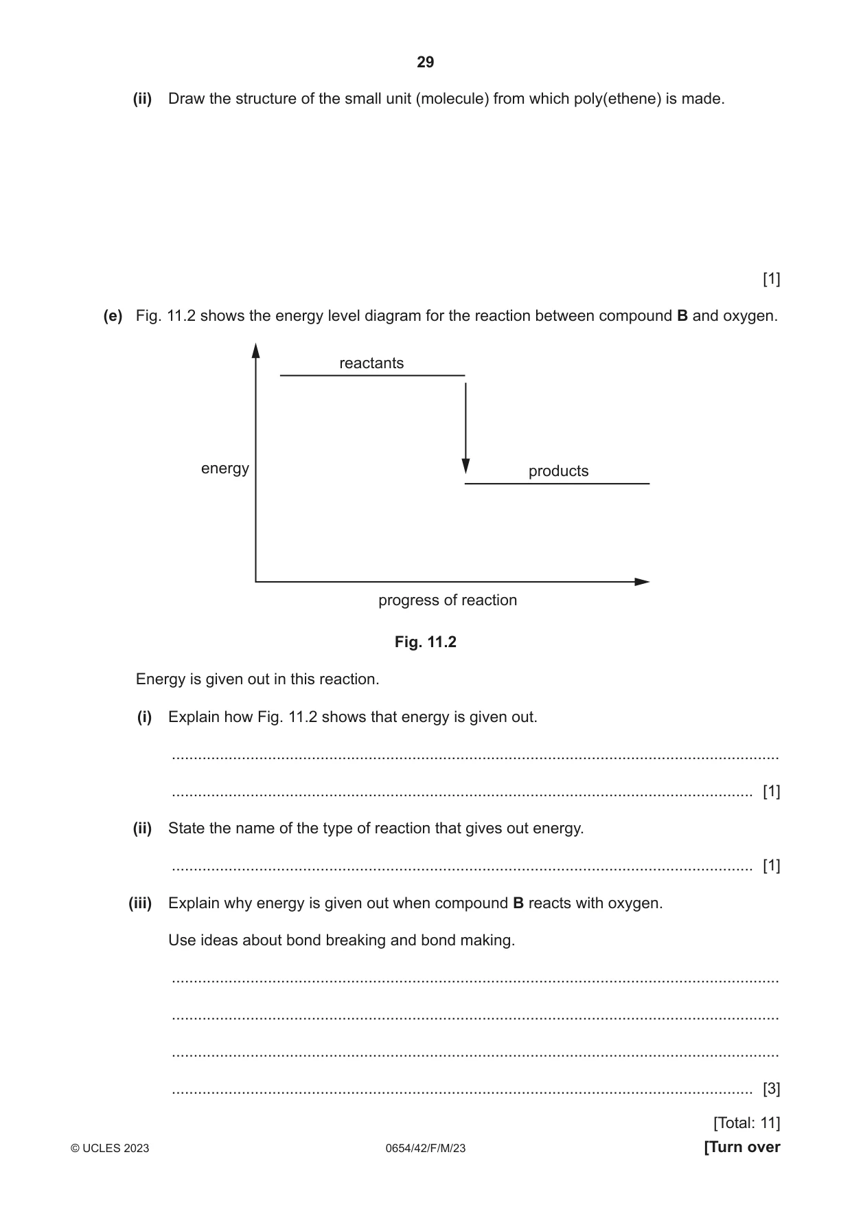 Cambridge IGCSE Sciences - Co-ordinated (Double) 0654 2023 Feb/March Paper 4 · Variant 2 question paper, page 29 of 36