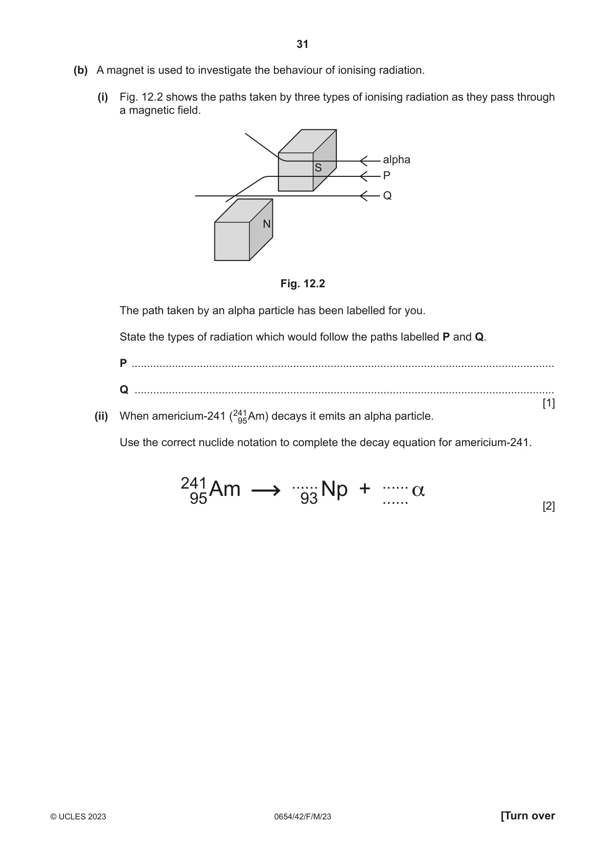 Cambridge IGCSE Sciences - Co-ordinated (Double) 0654 2023 Feb/March Paper 4 · Variant 2 question paper, page 31 of 36