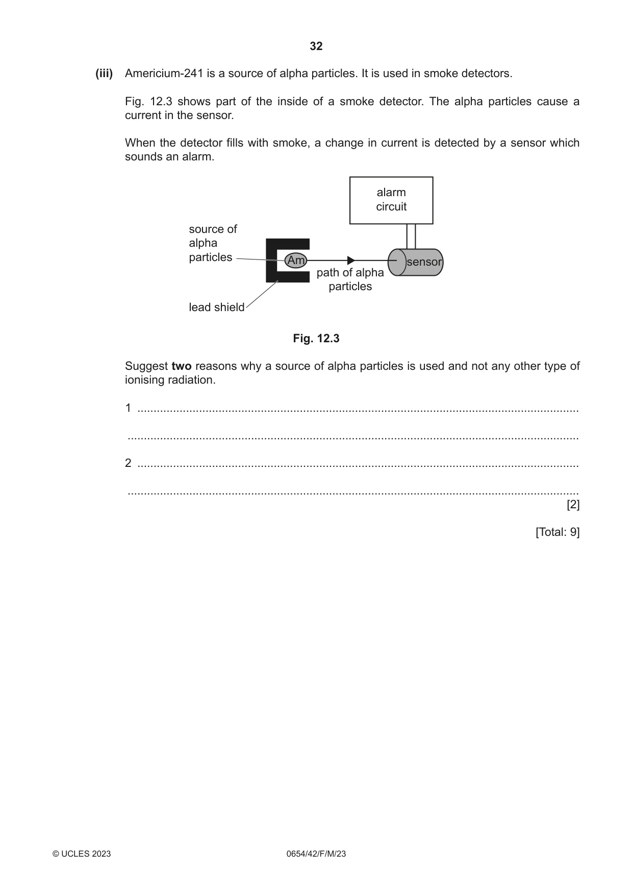 Cambridge IGCSE Sciences - Co-ordinated (Double) 0654 2023 Feb/March Paper 4 · Variant 2 question paper, page 32 of 36