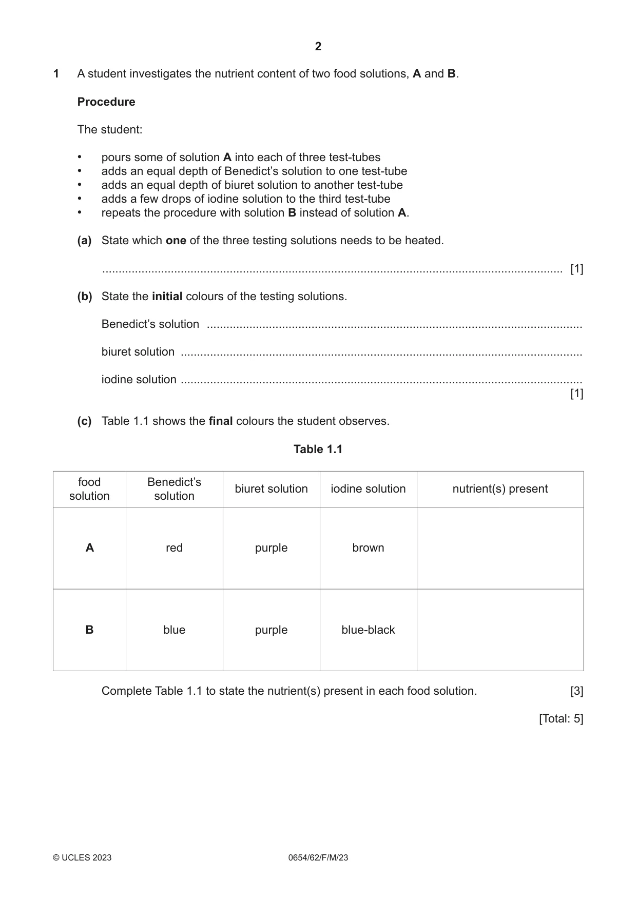 Cambridge IGCSE Sciences - Co-ordinated (Double) 0654 2023 Feb/March Paper 6 · Variant 2 question paper, page 2 of 20