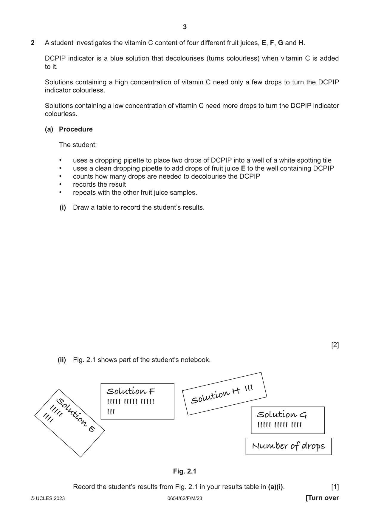 Cambridge IGCSE Sciences - Co-ordinated (Double) 0654 2023 Feb/March Paper 6 · Variant 2 question paper, page 3 of 20