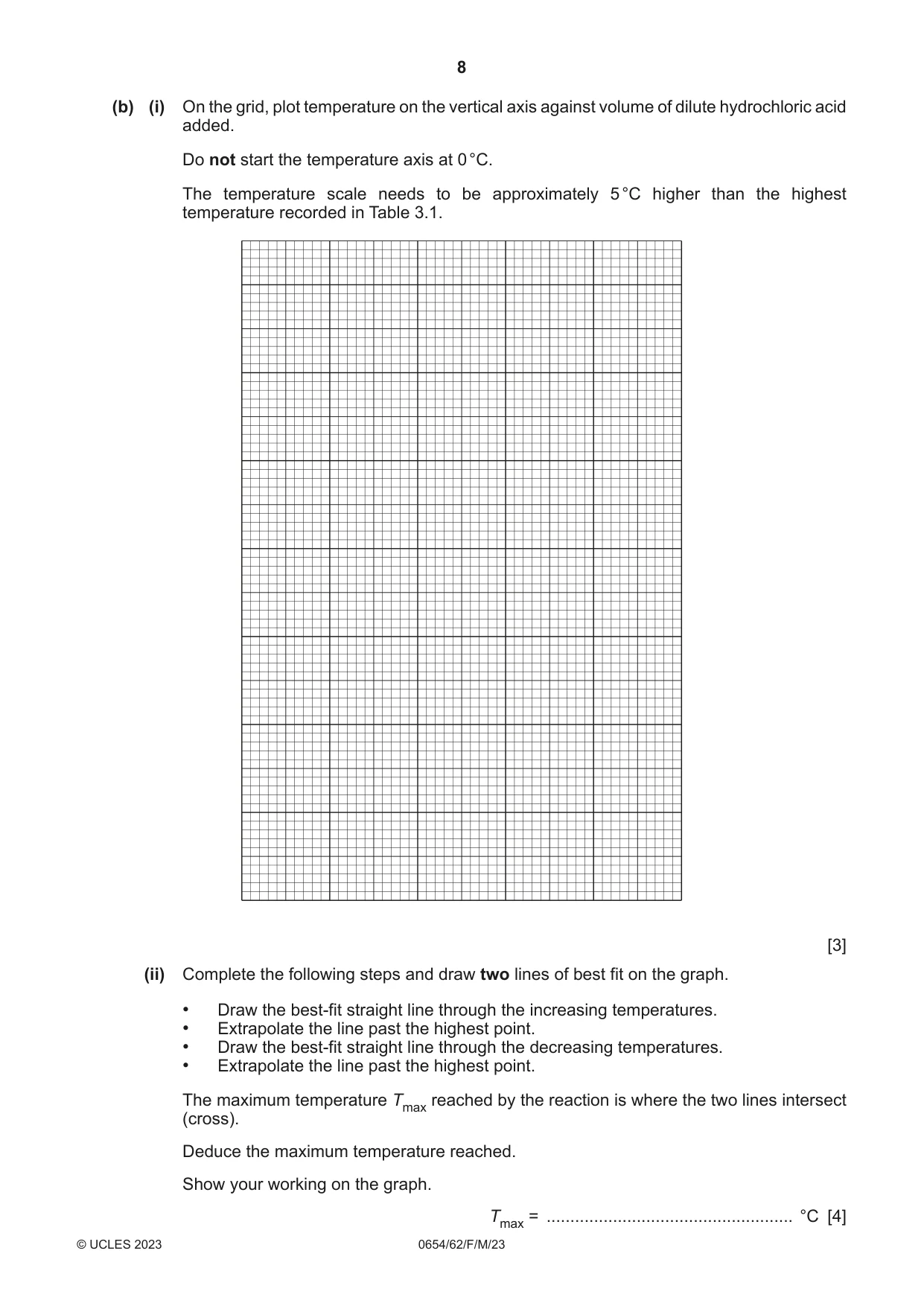 Cambridge IGCSE Sciences - Co-ordinated (Double) 0654 2023 Feb/March Paper 6 · Variant 2 question paper, page 8 of 20