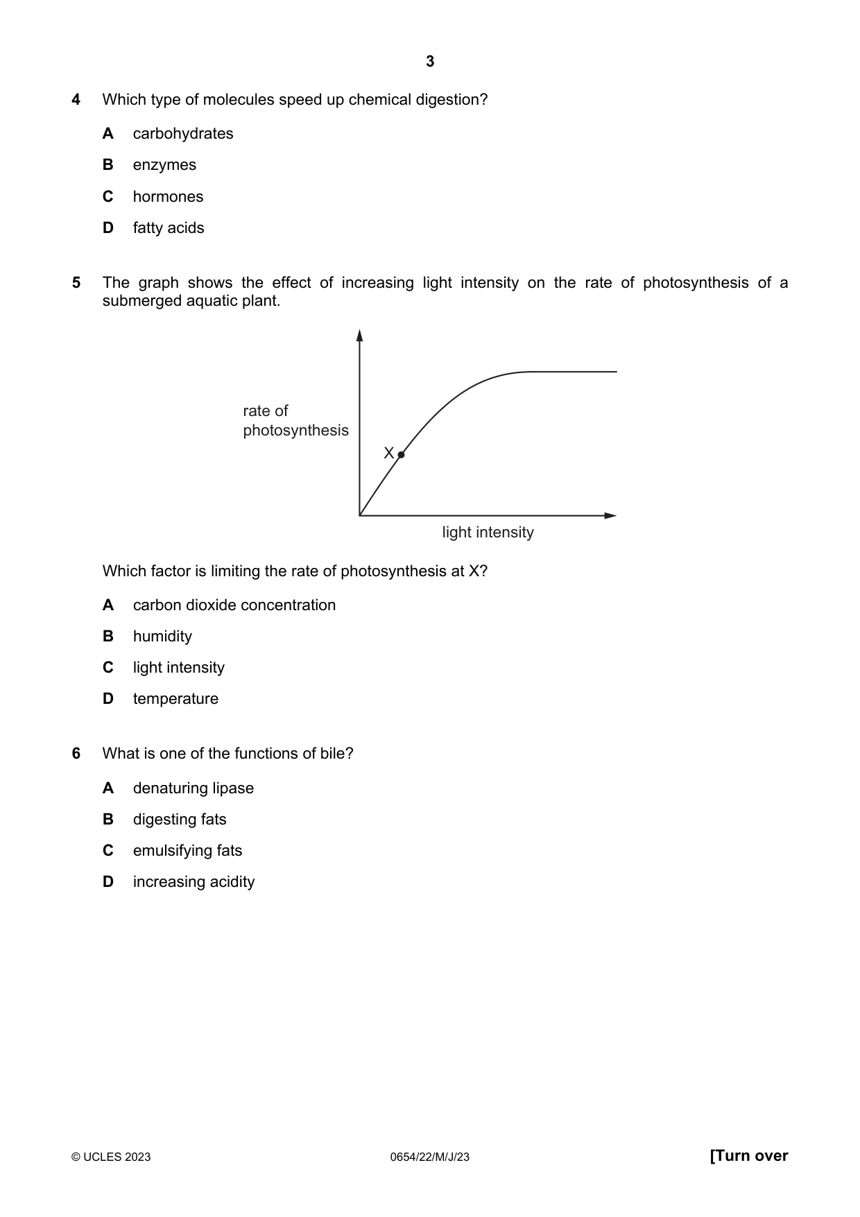 Cambridge IGCSE Sciences - Co-ordinated (Double) 0654 2023 May/June Paper 2 · Variant 2 question paper, page 3 of 16